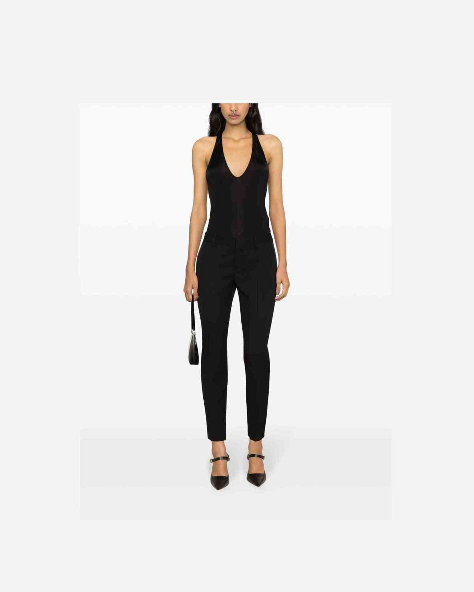 Saint Laurent Satin Plunging Tank Top Glam Steals