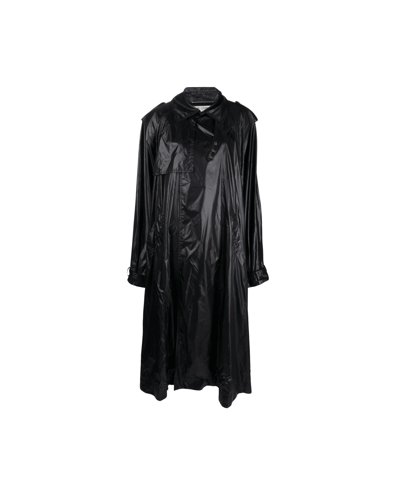 Saint Laurent Shoulder Pad Oversized Trench Coat Glam Steals