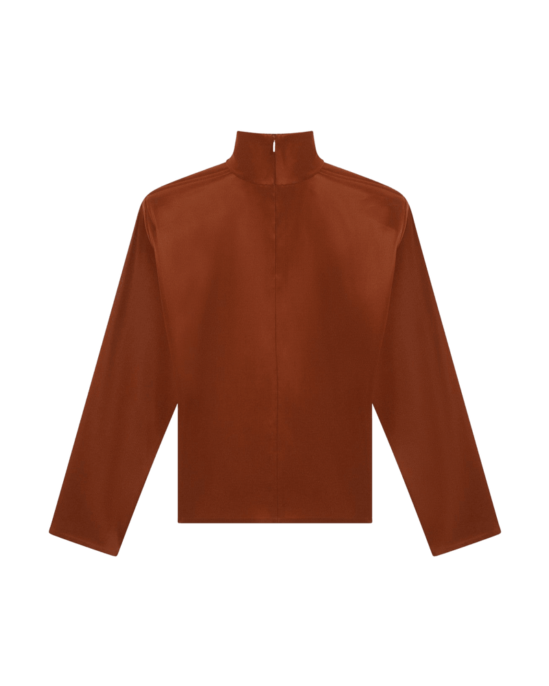 Saint Laurent Silk Caramel Blend Blouse Glam Steals