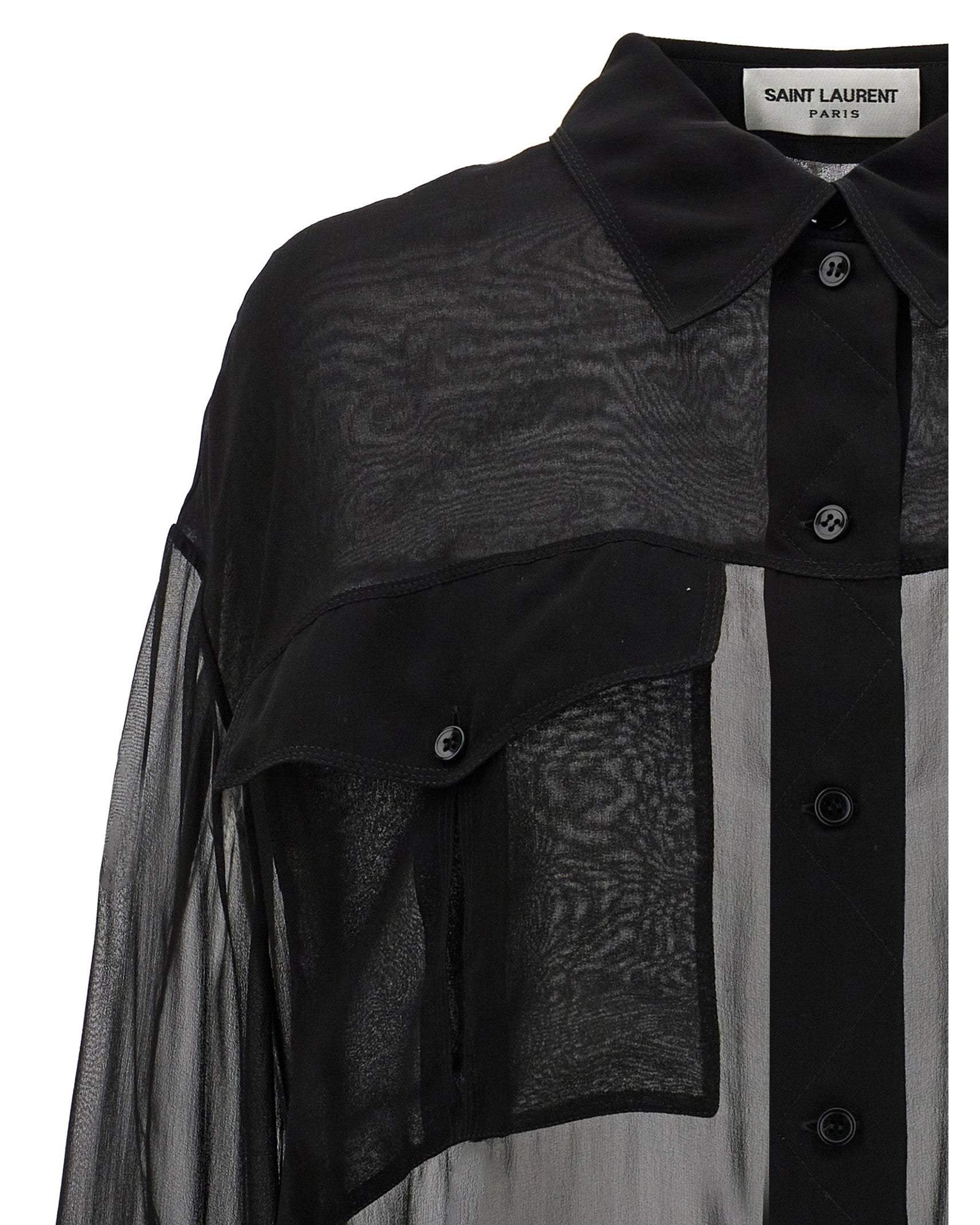 Saint Laurent Silk Muslin Shirt Glam Steals
