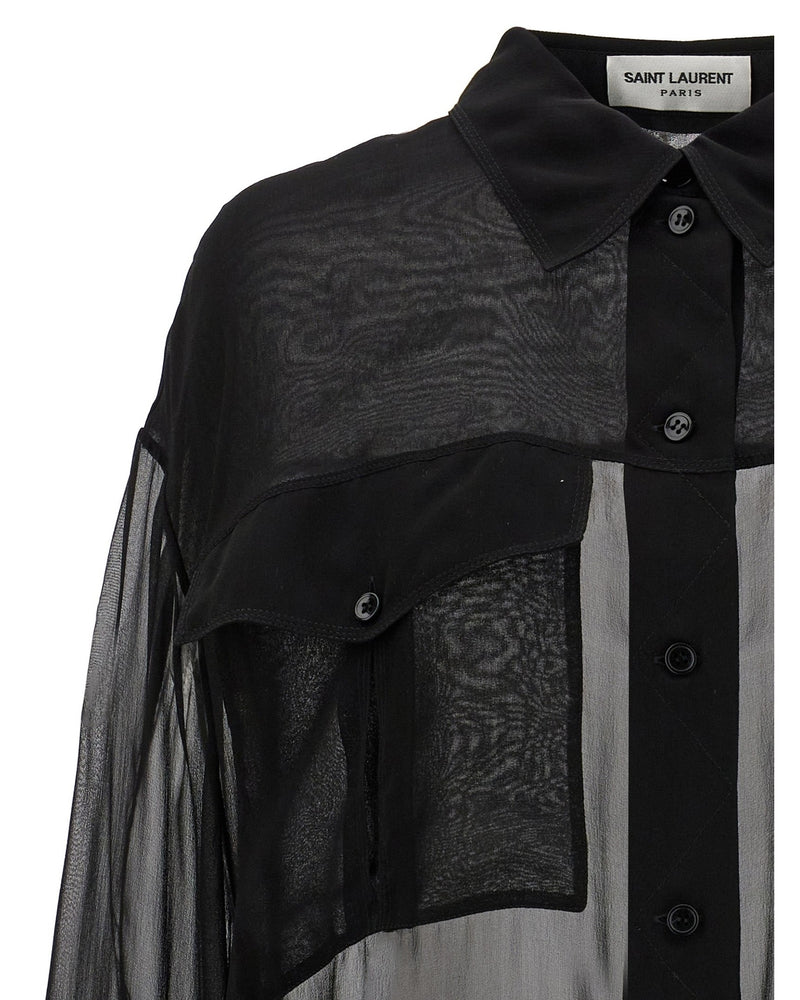Saint Laurent Silk Muslin Shirt Glam Steals