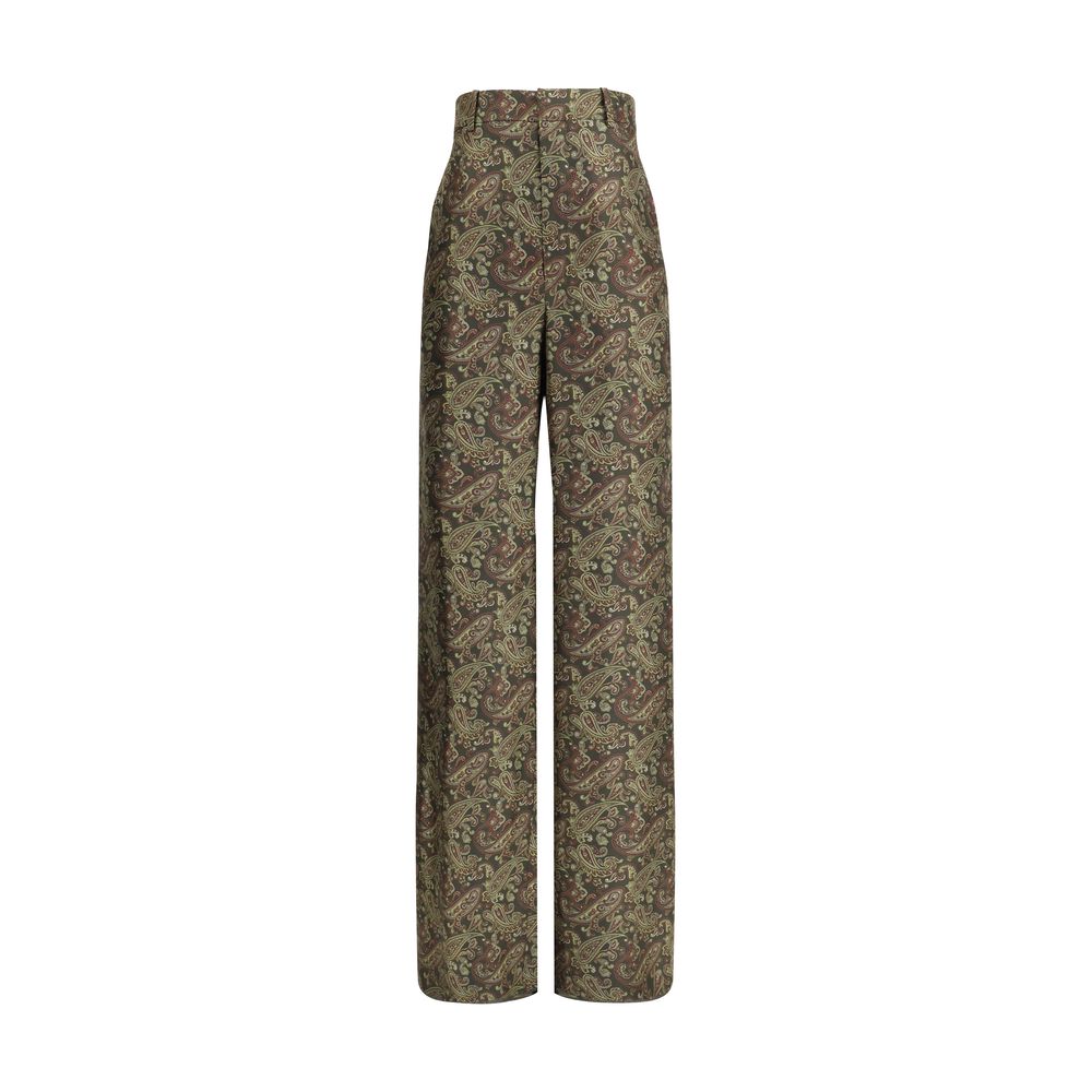 Saint Laurent Silk Paisley Patterned Pant Glam Steals