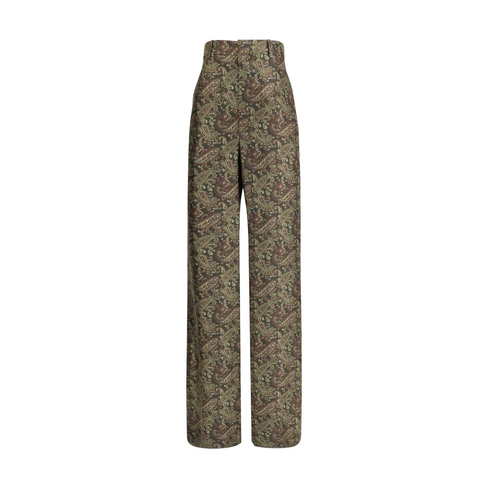 Saint Laurent Silk Paisley Patterned Pant Glam Steals