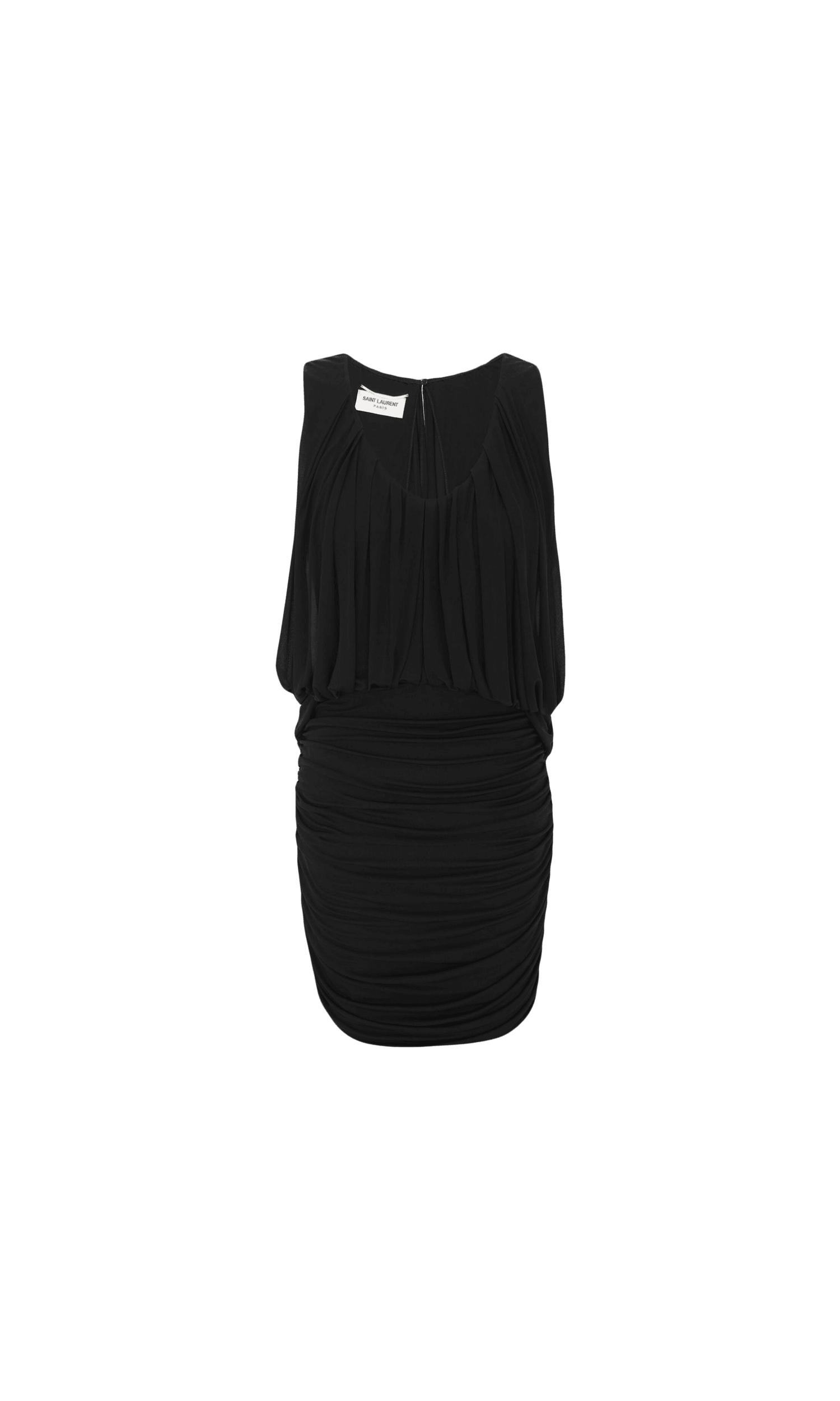 Saint Laurent Sleeveless Draped Minidress Glam Steals