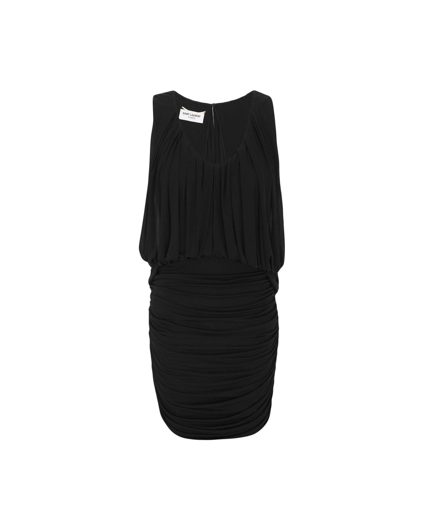 Saint Laurent Sleeveless Draped Minidress Glam Steals