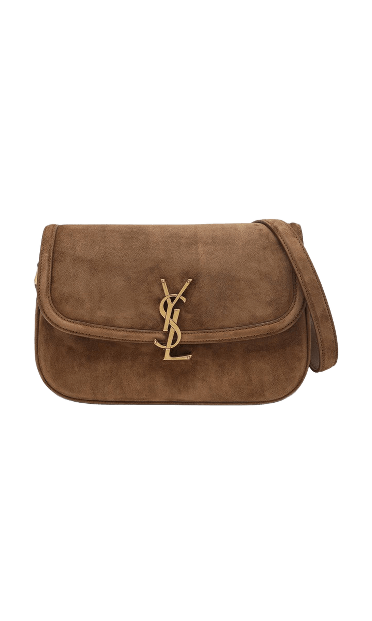 Saint Laurent Suede Borsa Solferino Medium in Caramel Cognac Glam Steals