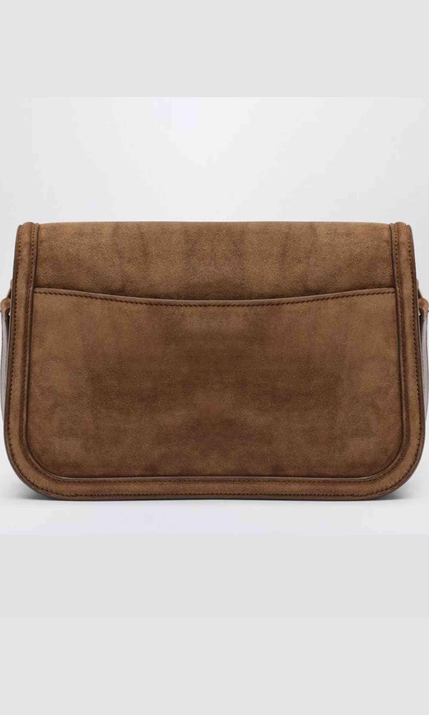 Saint Laurent Suede Borsa Solferino Medium in Caramel Cognac Glam Steals