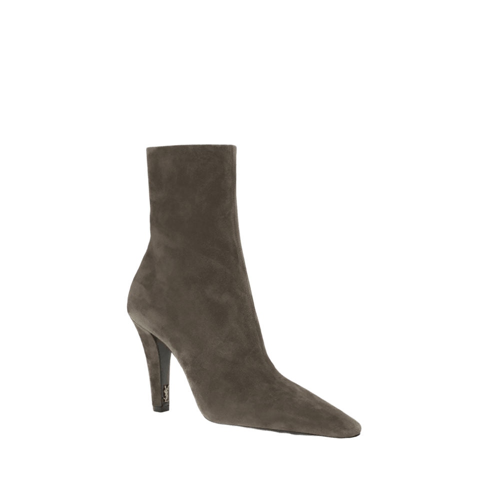 Saint Laurent Suede Jill Ankle Boots Glam Steals