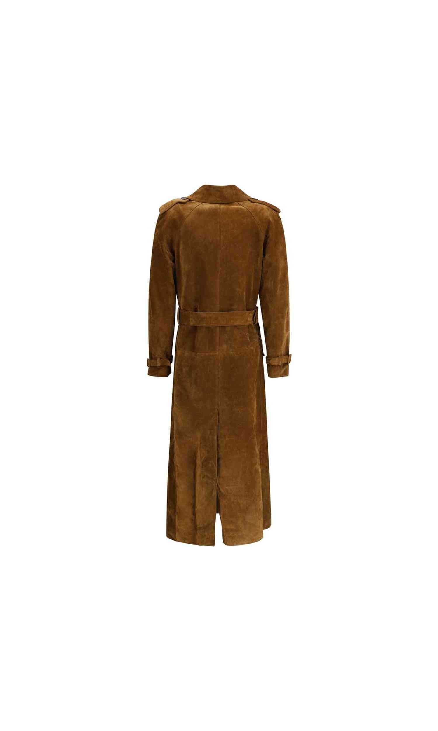 Saint Laurent Suede Trench Coat Glam Steals