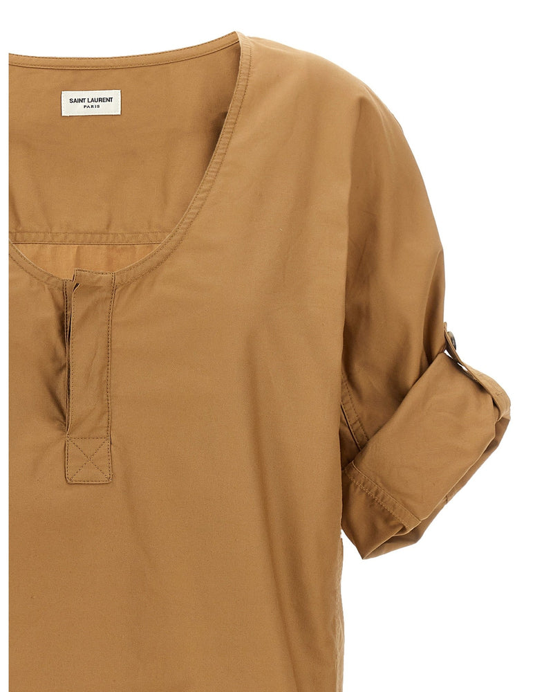 Saint Laurent Twill Blouse Glam Steals