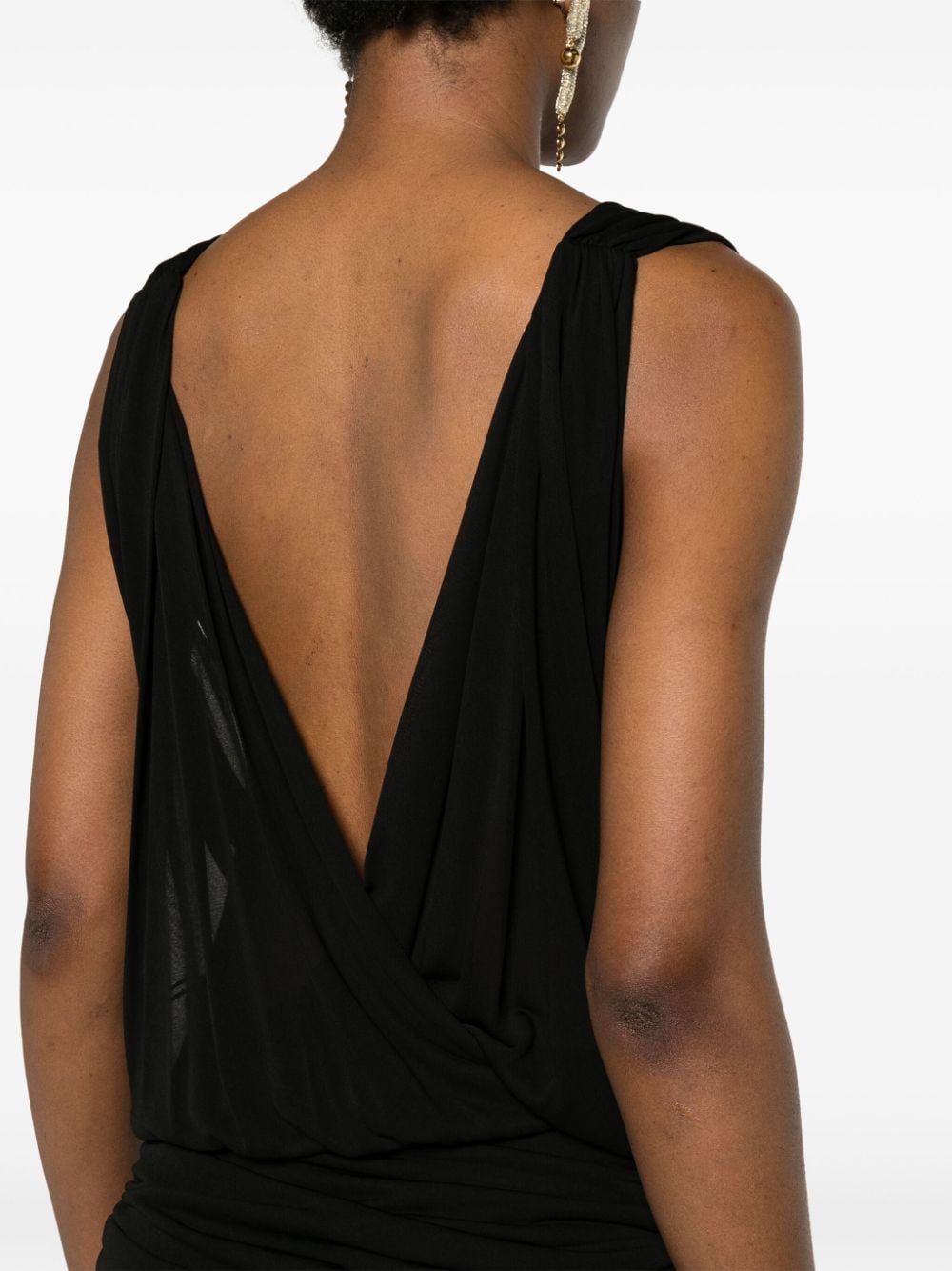 Saint Laurent V Necked Mini Dress Glam Steals
