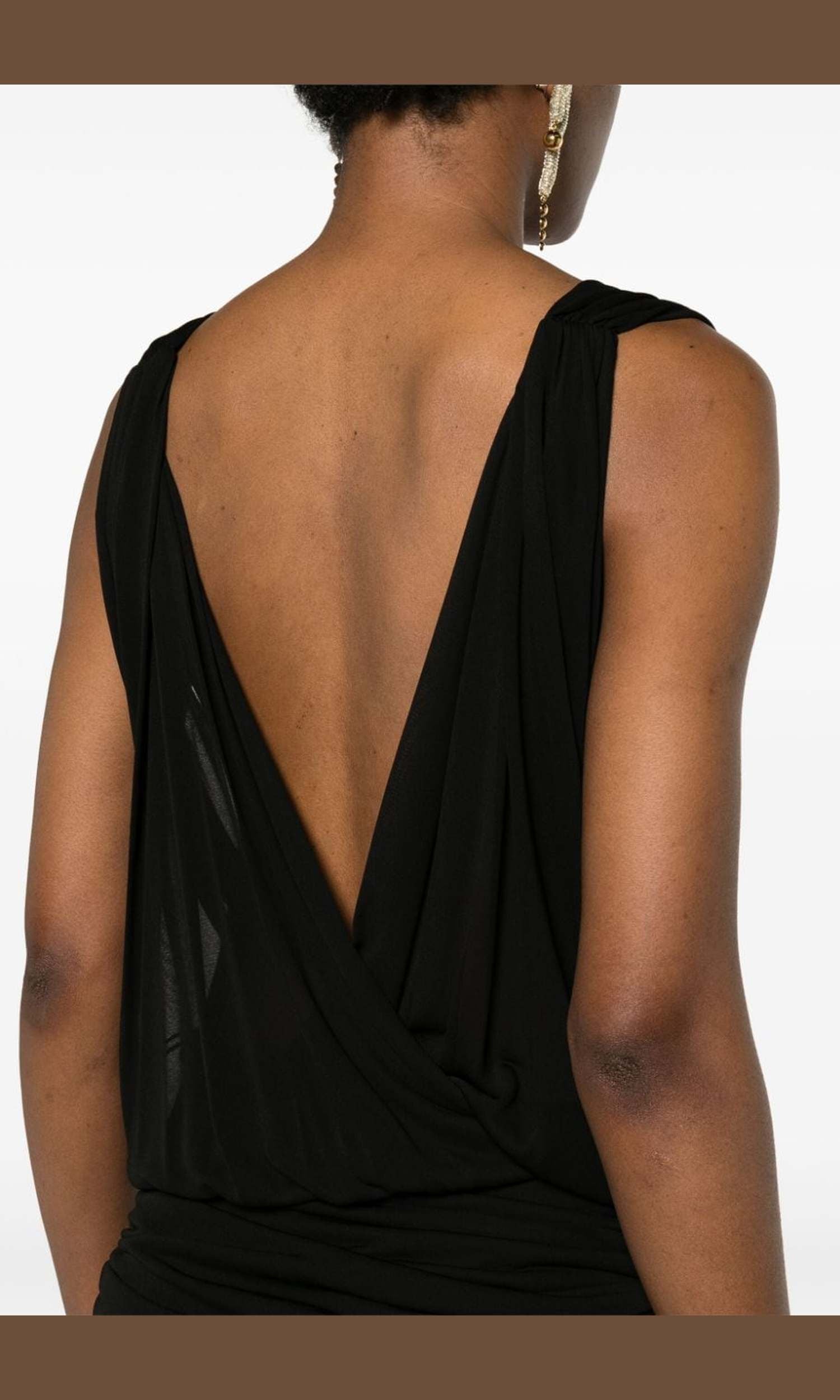 Saint Laurent V Necked Mini Dress Glam Steals