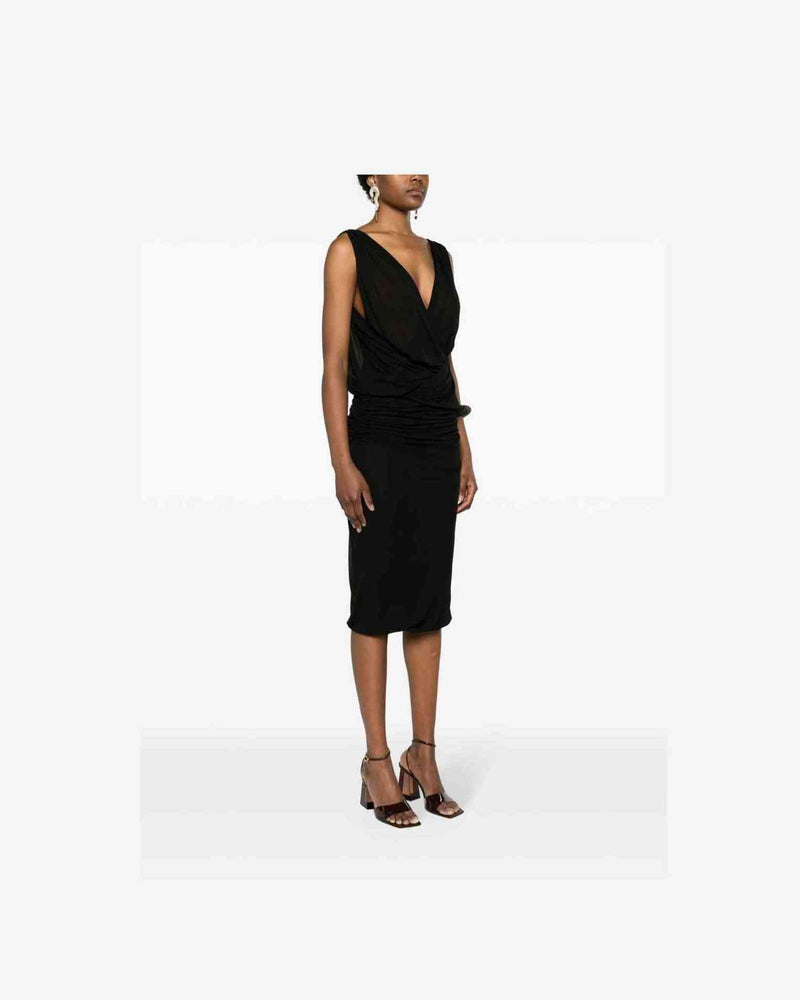 Saint Laurent V Necked Mini Dress Glam Steals