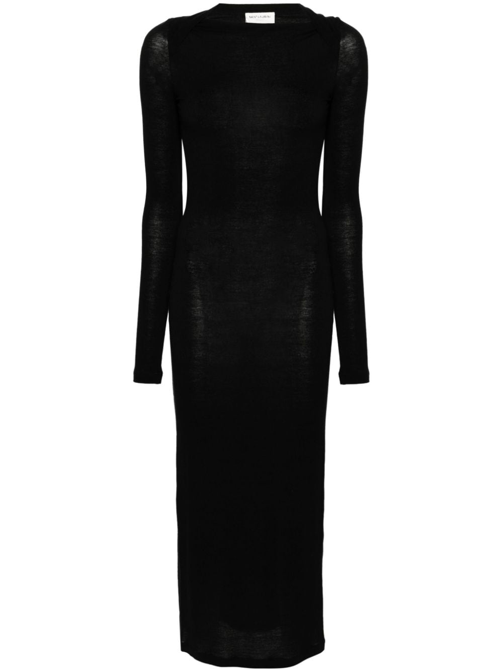 Saint Laurent Wool Blend Long Pencil Dress Glam Steals