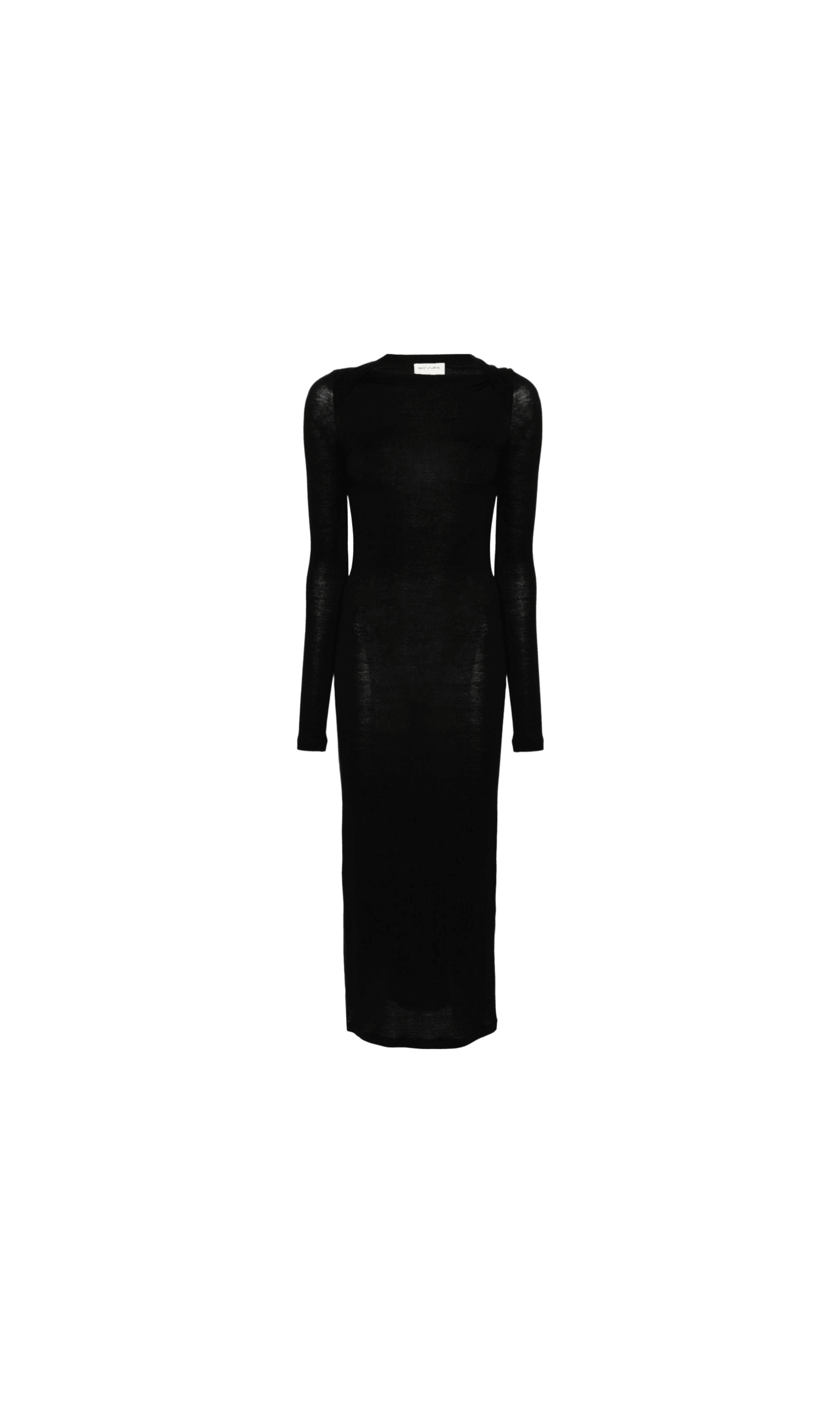 Saint Laurent Wool Blend Long Pencil Dress Glam Steals