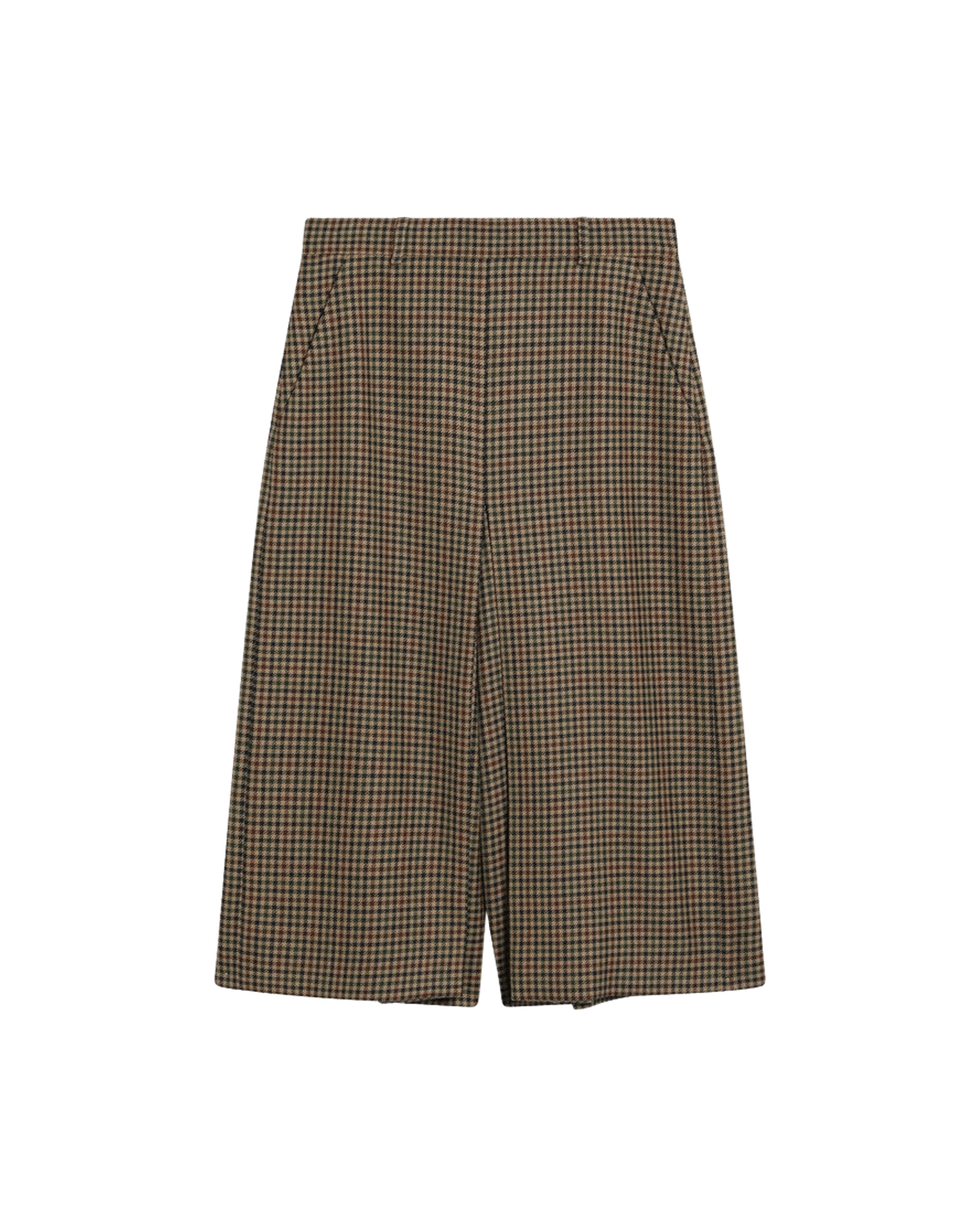 Saint Laurent Wool Checked Culotte Skirt Glam Steals