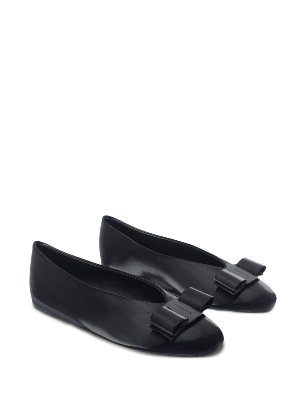 Salvatore Ferragamo Black Flat Shoes Glam Steals