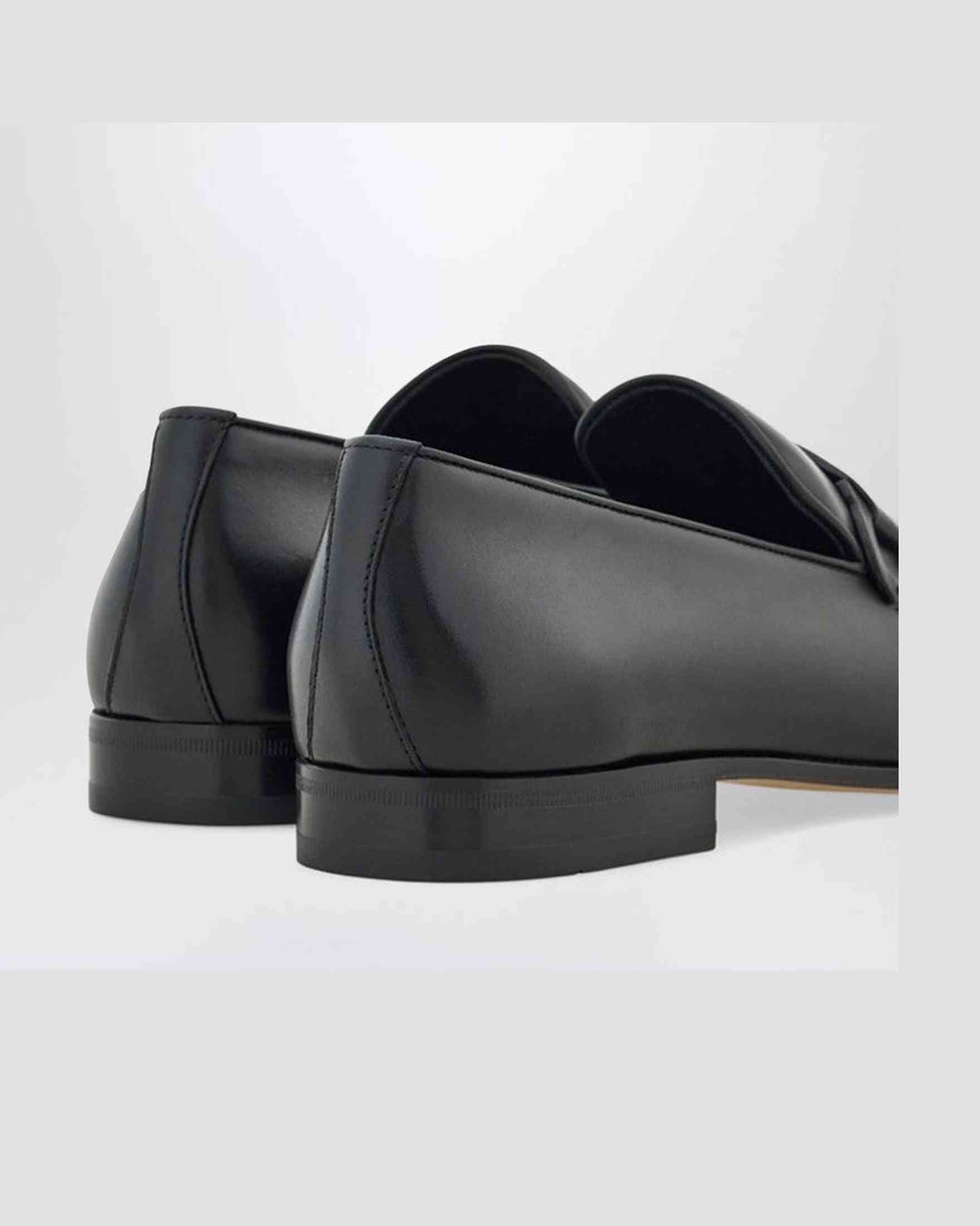 Salvatore Ferragamo Black Loafer with Gancini Logo Glam Steals