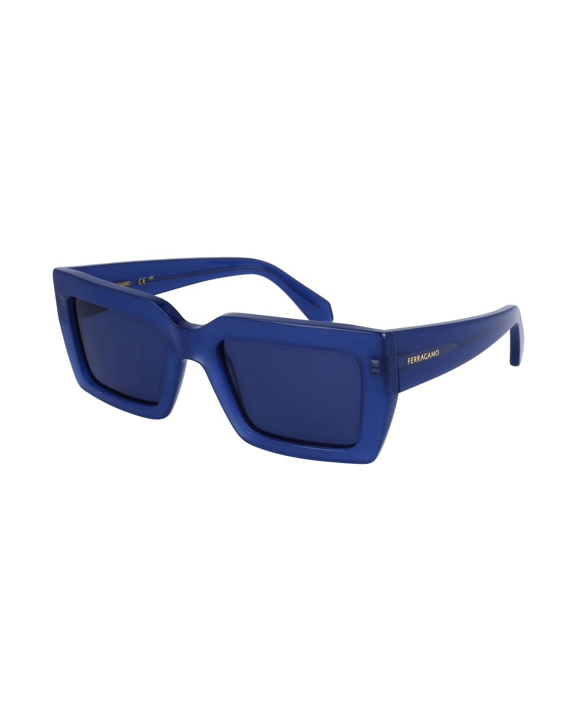 Salvatore Ferragamo Blue Acetate Sunglasses