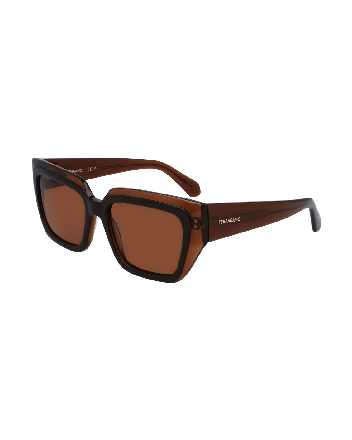 Salvatore Ferragamo Brown Acetate Sunglasses Glam Steals