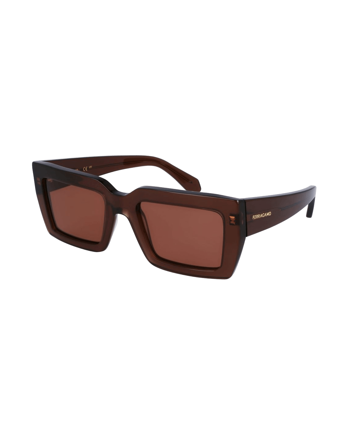 Salvatore Ferragamo Brown Acetate Sunglasses Glam Steals