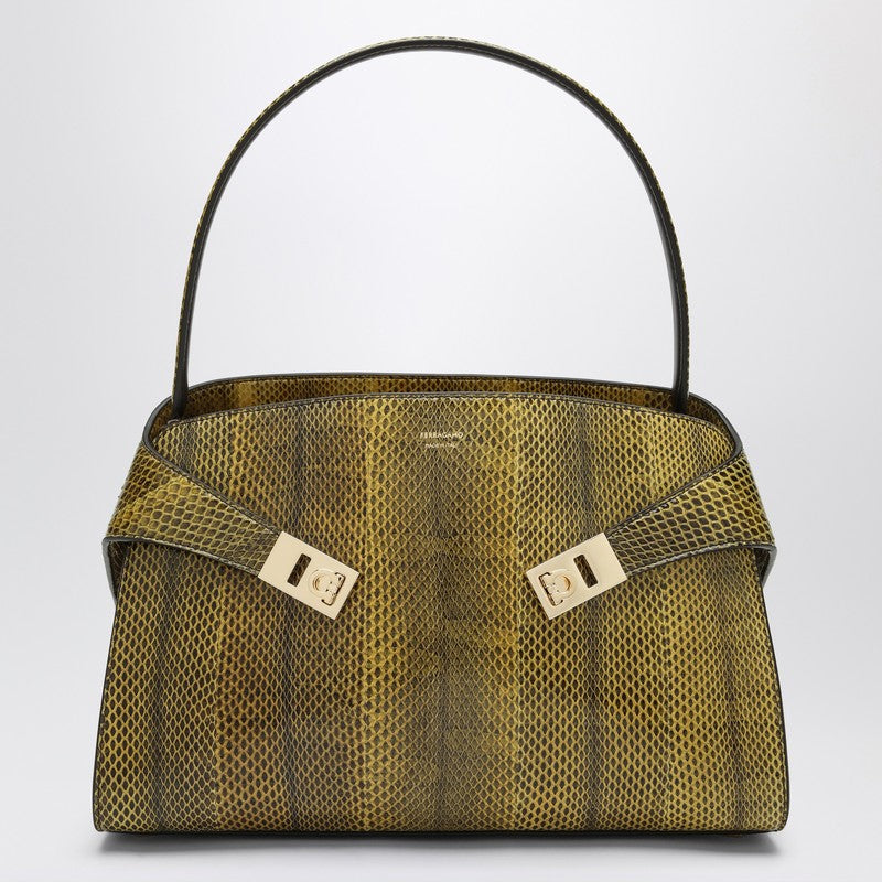 Salvatore Ferragamo Brown Hug Soft M Bag in Ginger/dark Glam Steals