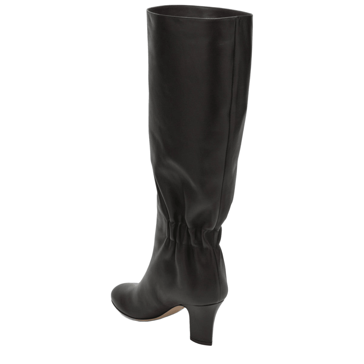 Salvatore Ferragamo Brown Leather Ruched Boots Glam Steals