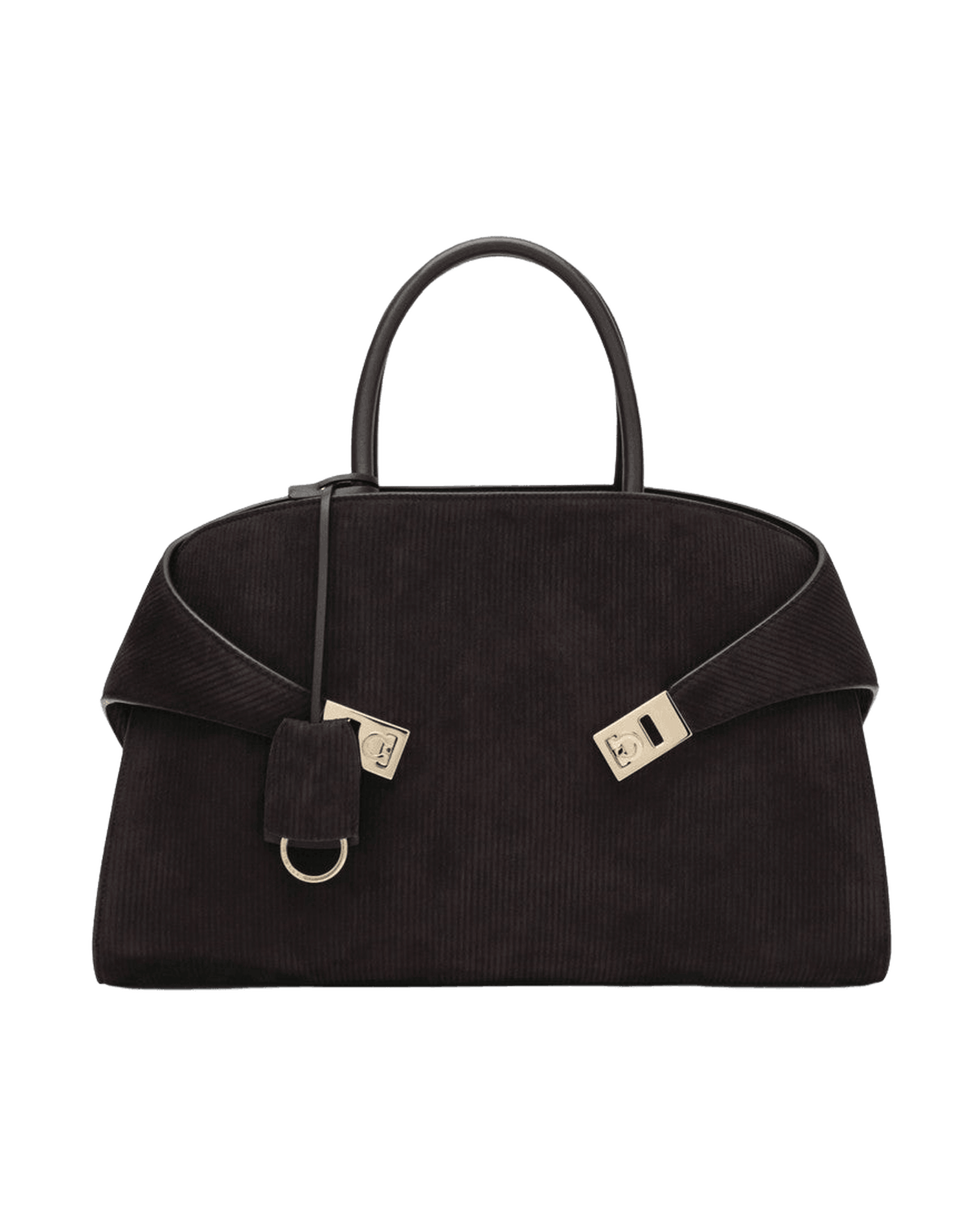 Salvatore Ferragamo Brown Suede Hug Soft L Shoulder Bag Glam Steals