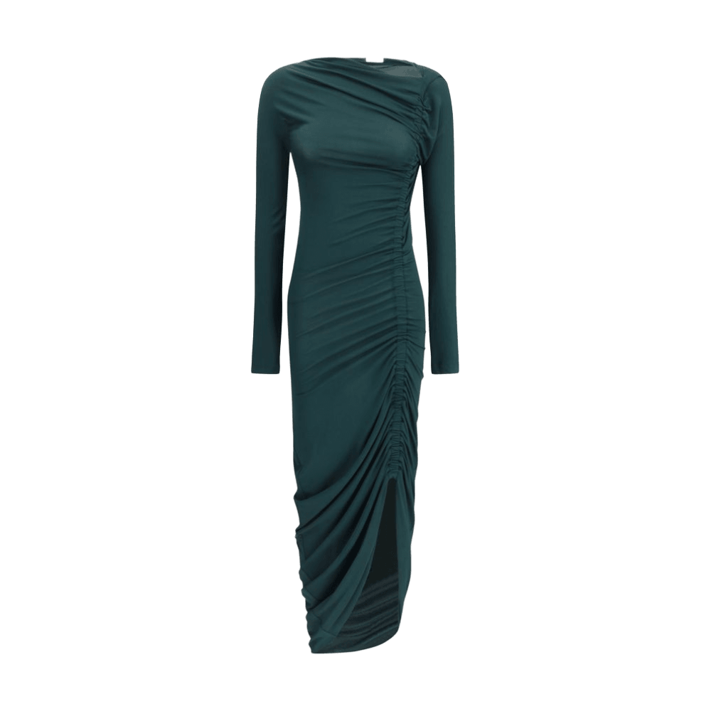 Salvatore Ferragamo Draped Midi Dress Glam Steals