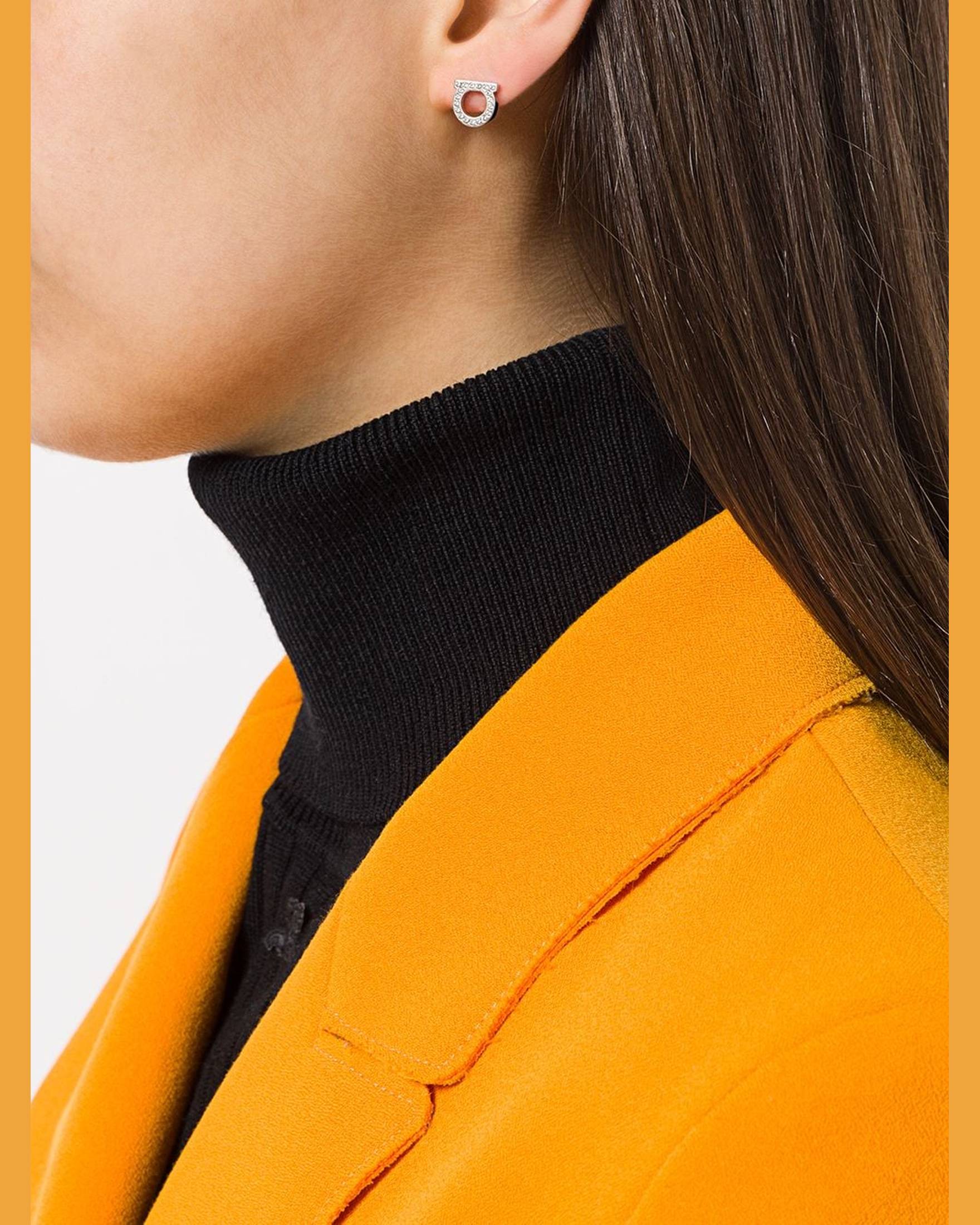 Salvatore Ferragamo Gancini Crystals Earrings Glam Steals