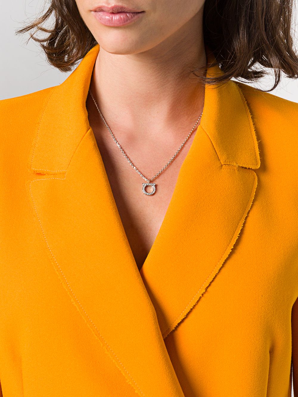 Salvatore Ferragamo Gancini Necklace with Crystals Glam Steals