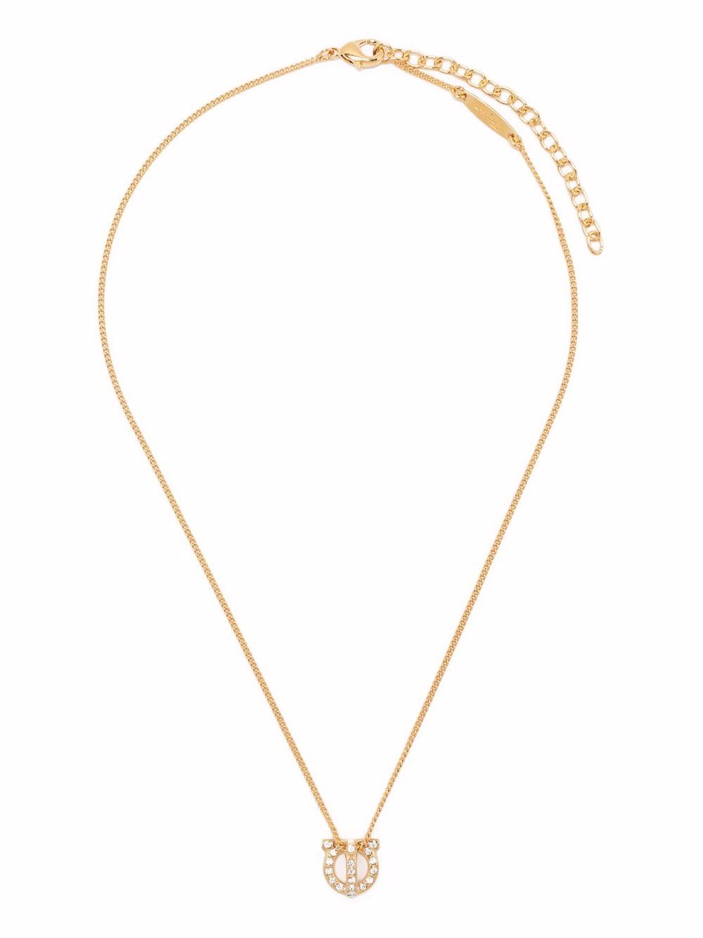 Salvatore Ferragamo Gancini Necklace with Strass Glam Steals
