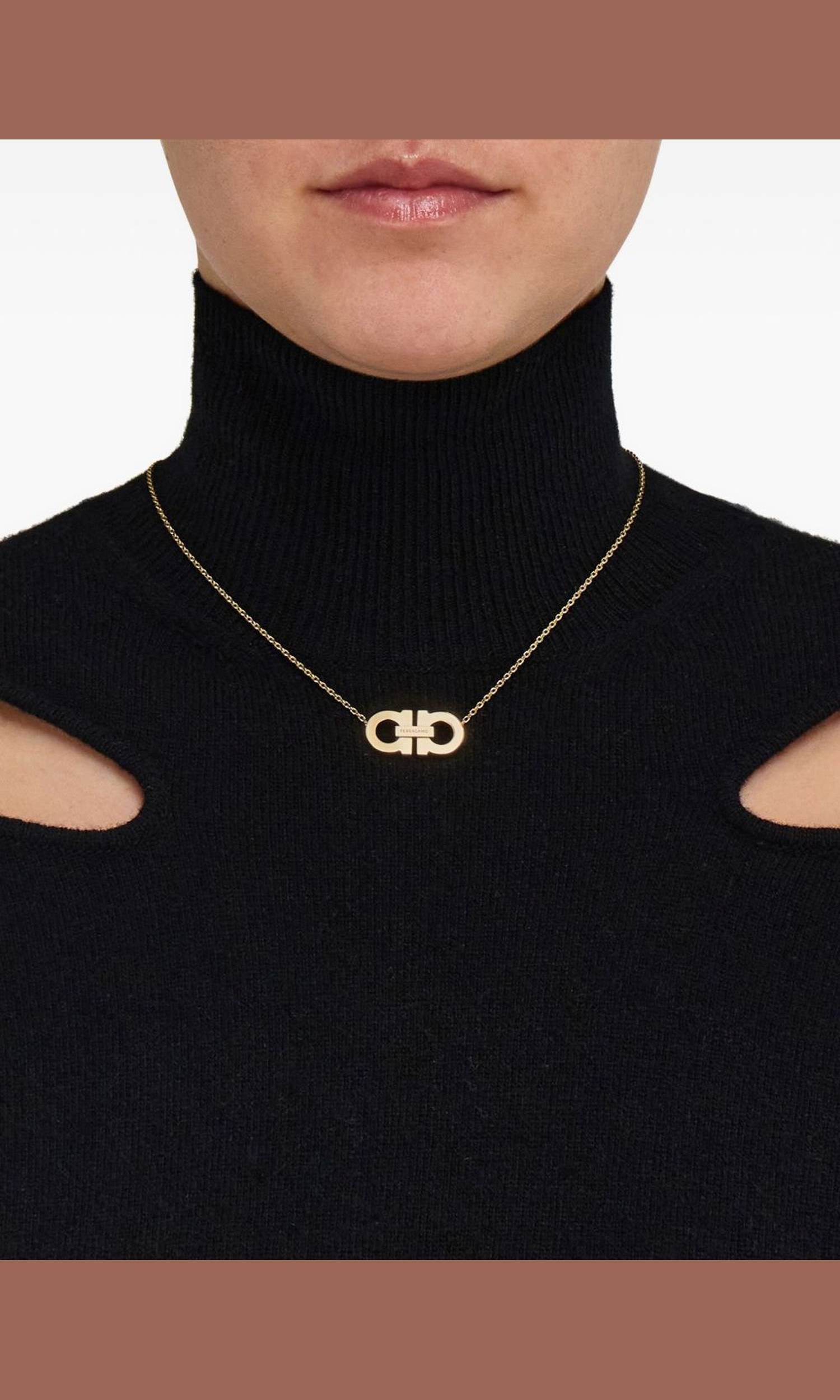 Salvatore Ferragamo Gancini Pendant Necklace Glam Steals