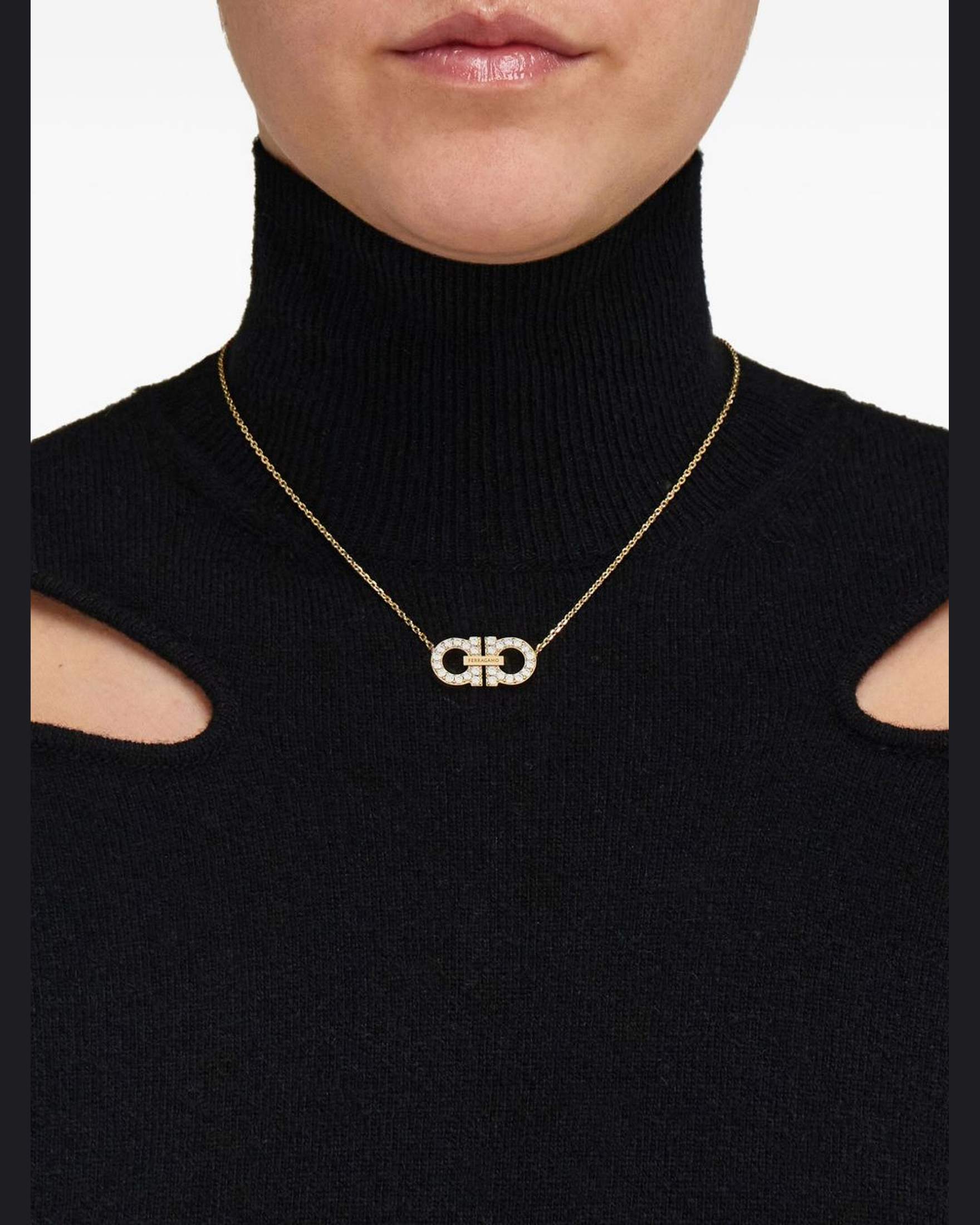 Salvatore Ferragamo Gancini Pendant Necklace Glam Steals
