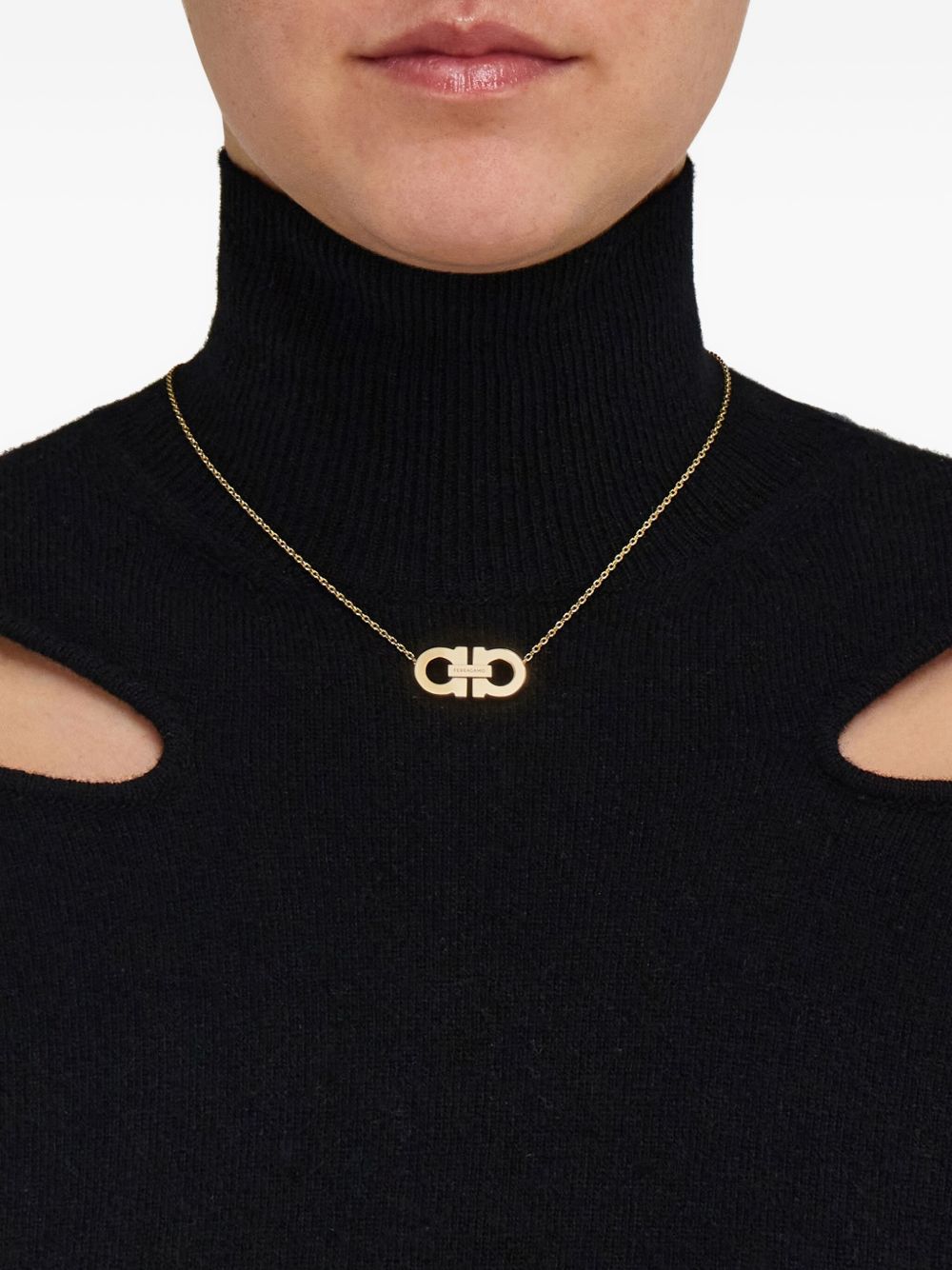 Salvatore Ferragamo Gancini Pendant Necklace Glam Steals