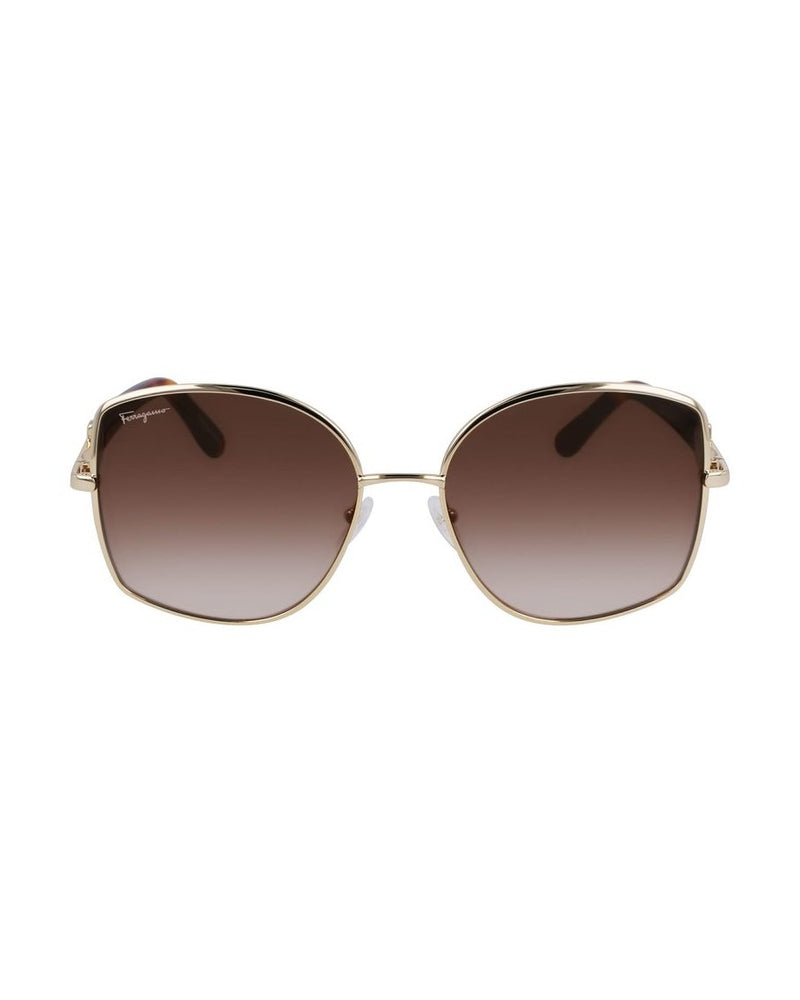 Salvatore Ferragamo Gold Metal Sunglasses Glam Steals