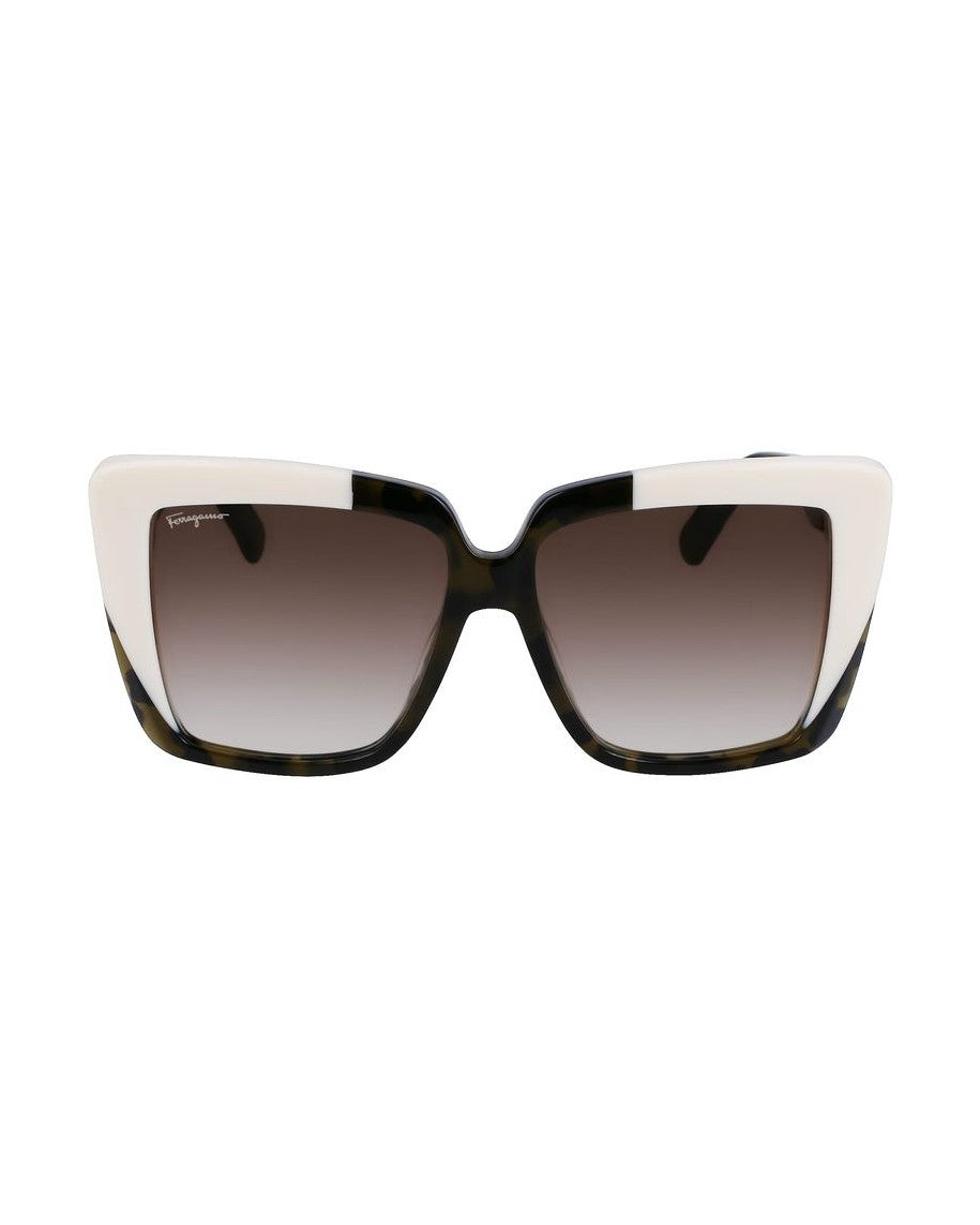 Salvatore Ferragamo Green Acetate Sunglasses Glam Steals