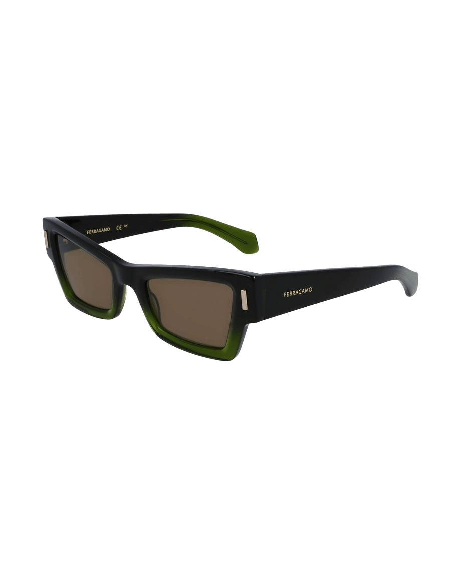 Salvatore Ferragamo Green Acetate Sunglasses Sunglasses