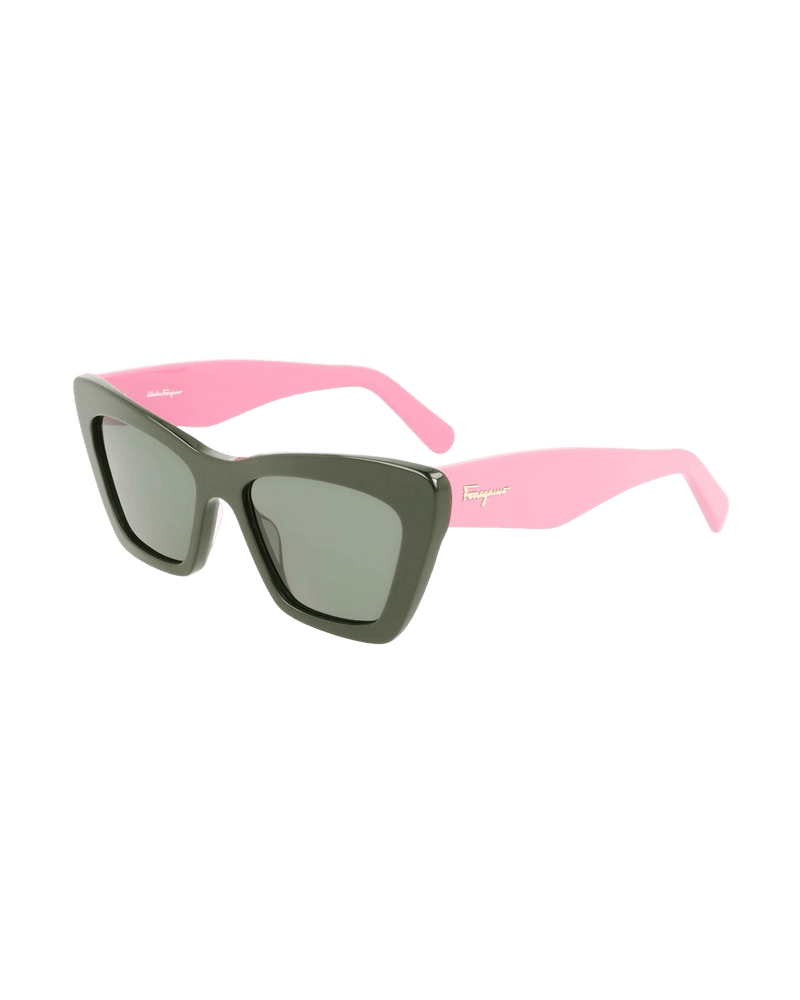 Salvatore Ferragamo Green Acetate Sunglasses Glam Steals