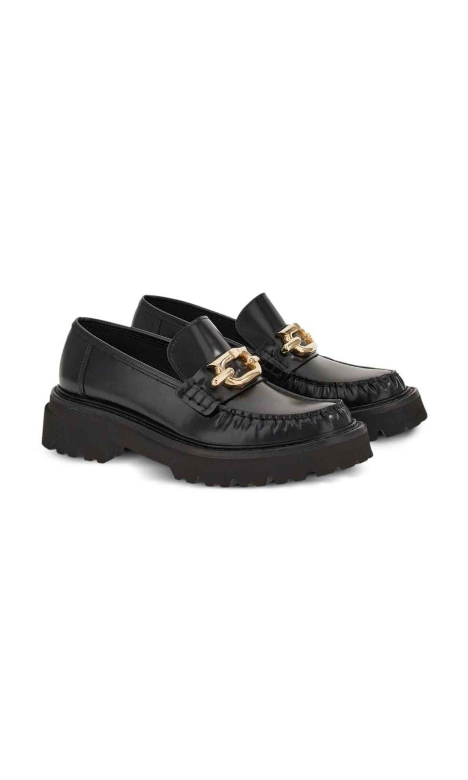 Salvatore Ferragamo Leather Gancini Buckle Loafers Glam Steals