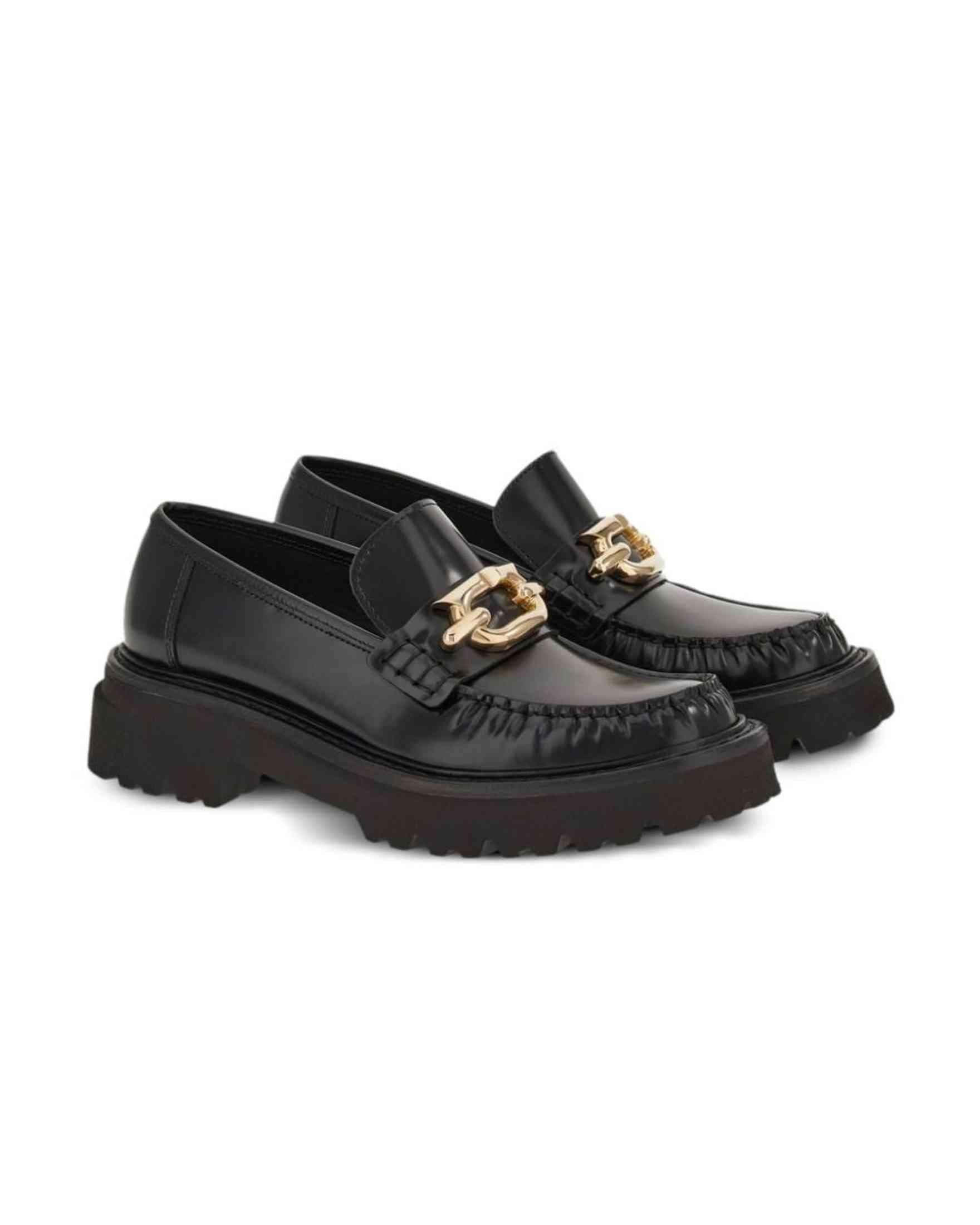 Salvatore Ferragamo Leather Gancini Buckle Loafers Glam Steals