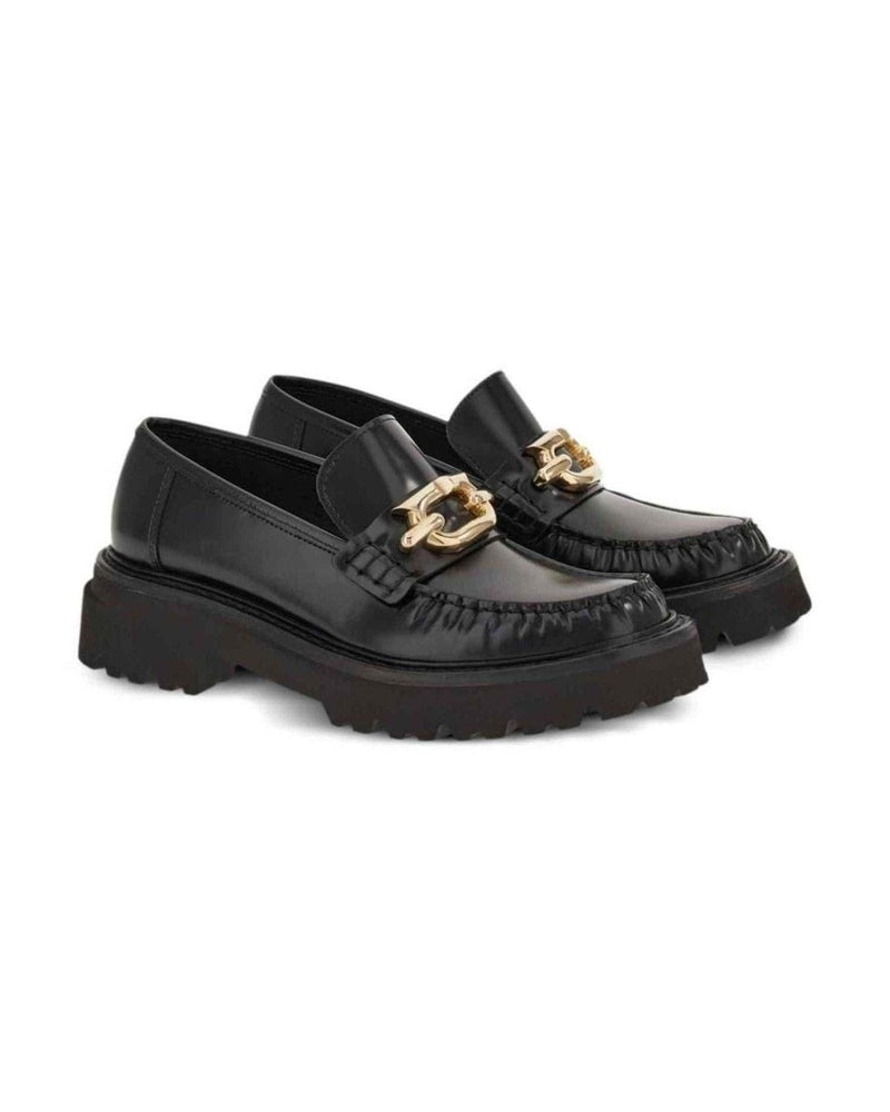 Salvatore Ferragamo Leather Gancini Buckle Loafers Glam Steals