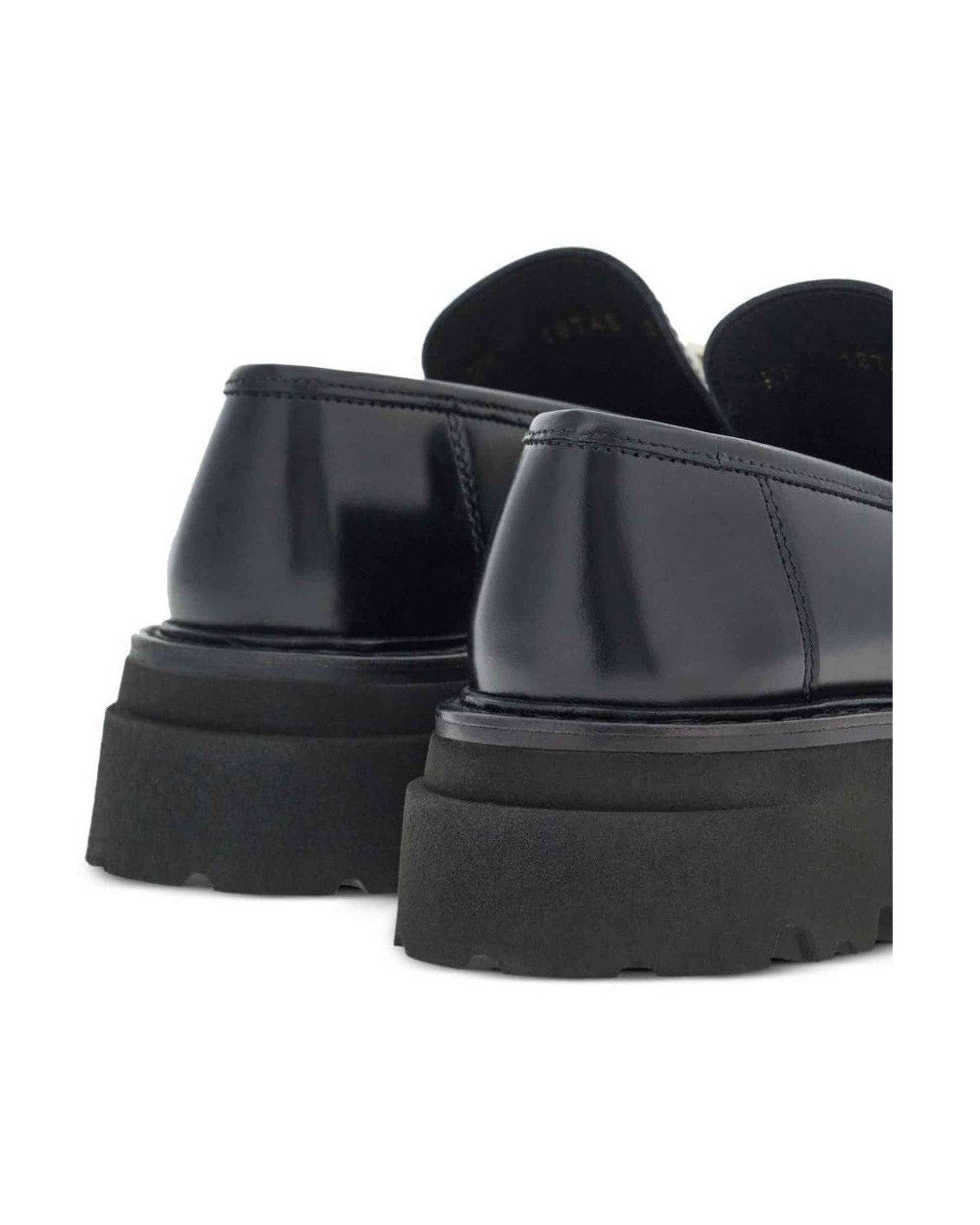 Salvatore Ferragamo Leather Gancini Buckle Loafers Flats