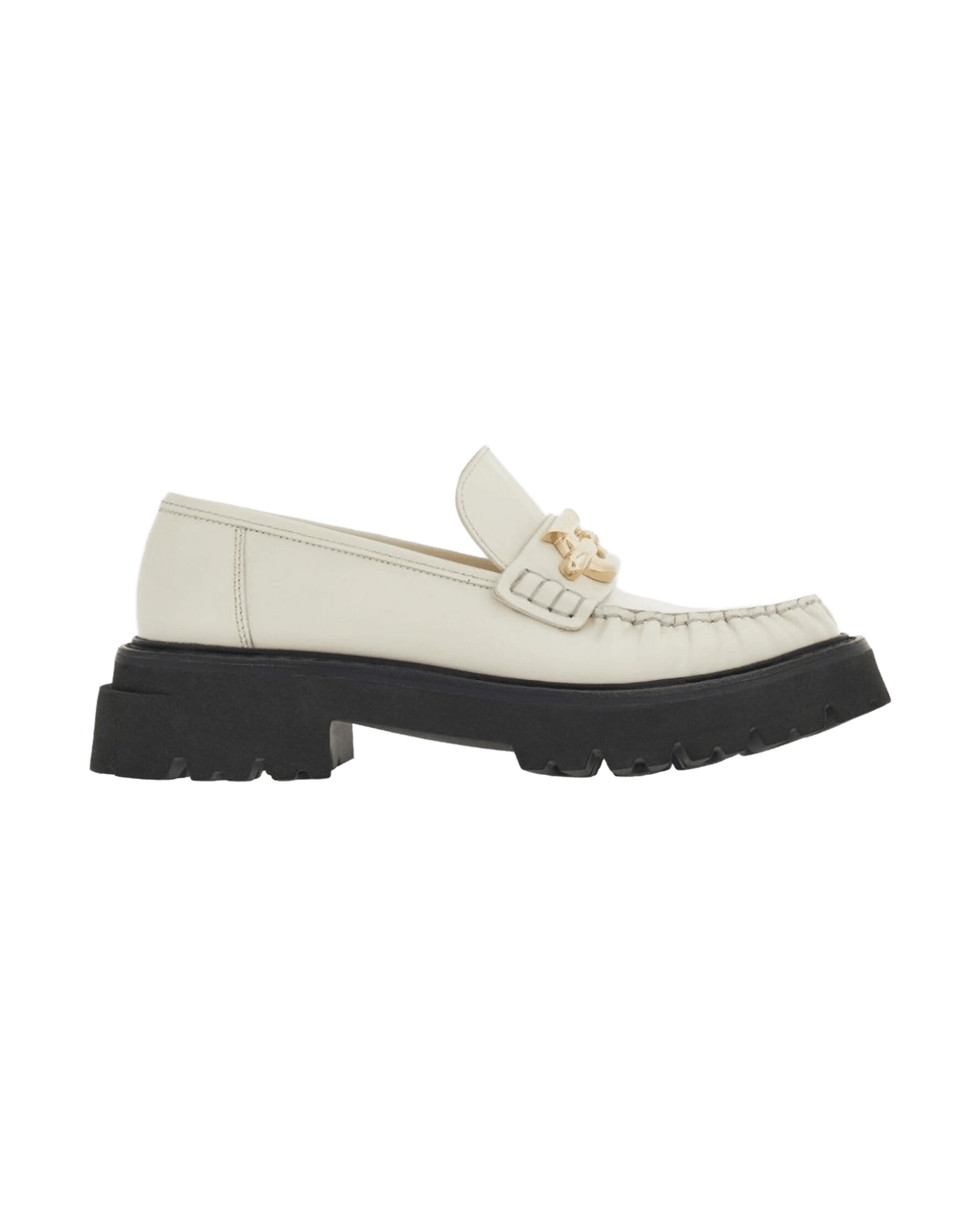 Salvatore Ferragamo Leather Gancini Plaque Loafers Glam Steals