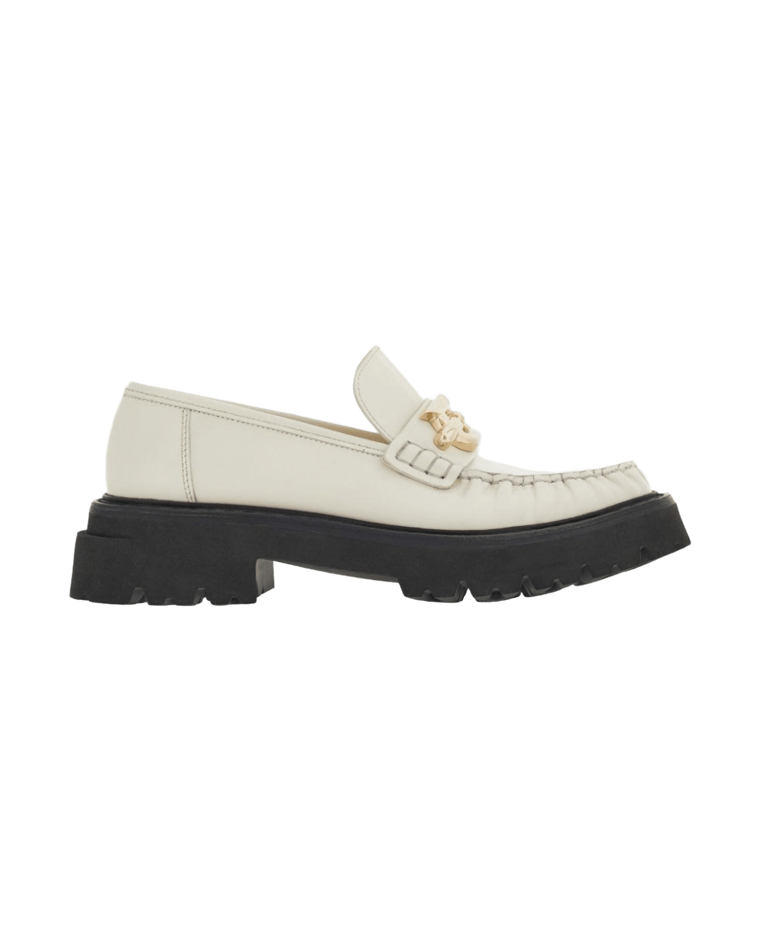Salvatore Ferragamo Leather Gancini Plaque Loafers Glam Steals