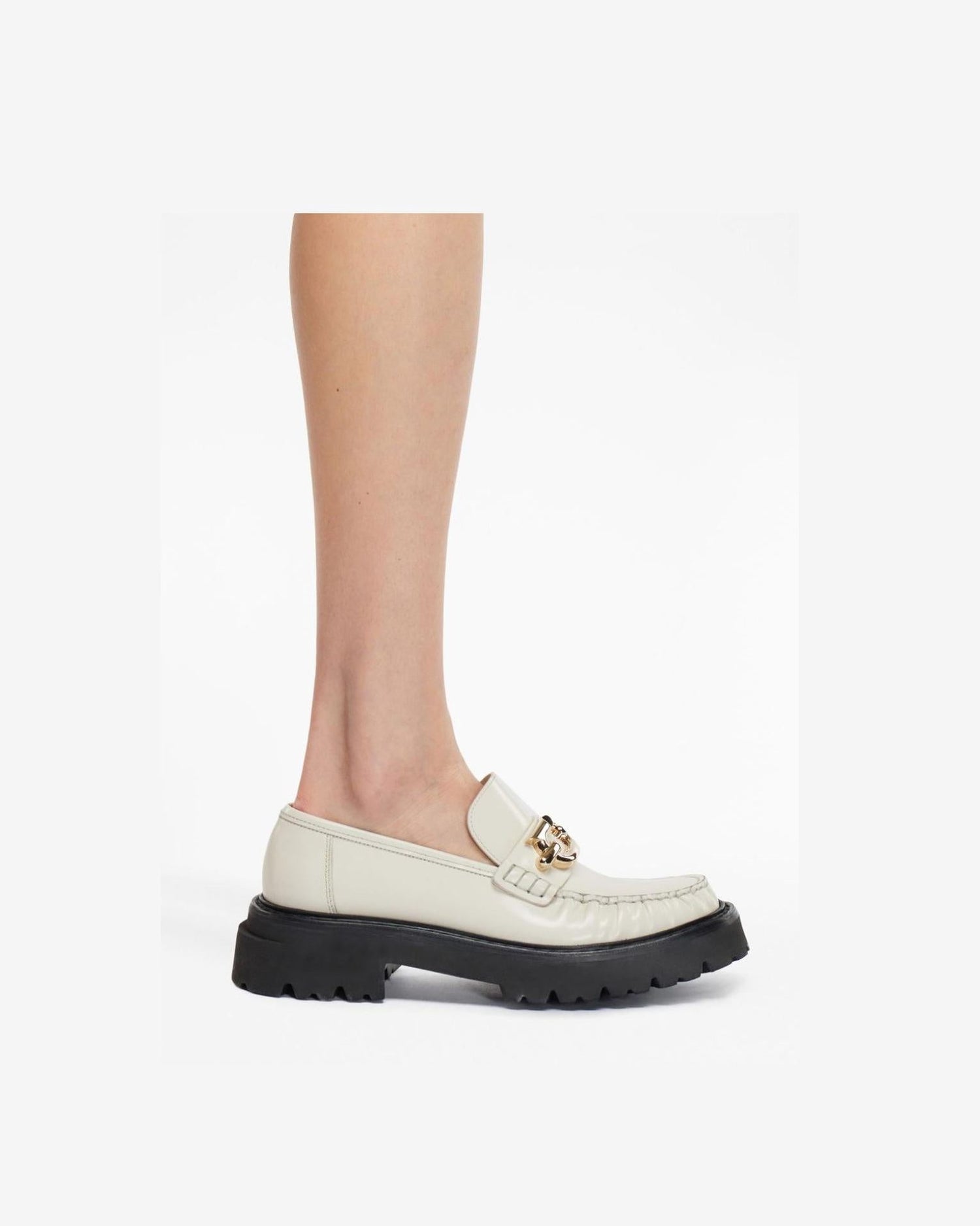 Salvatore Ferragamo Leather Gancini Plaque Loafers Glam Steals