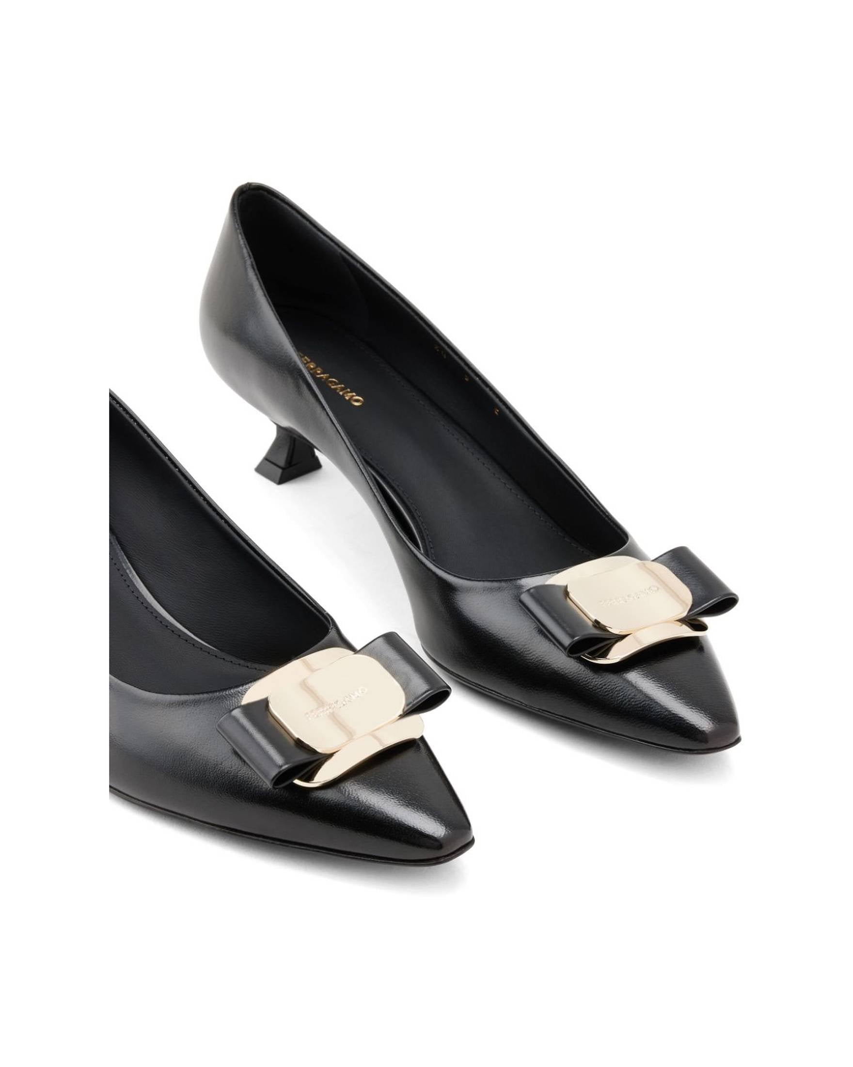 Salvatore Ferragamo Leather New Vara Pumps Glam Steals