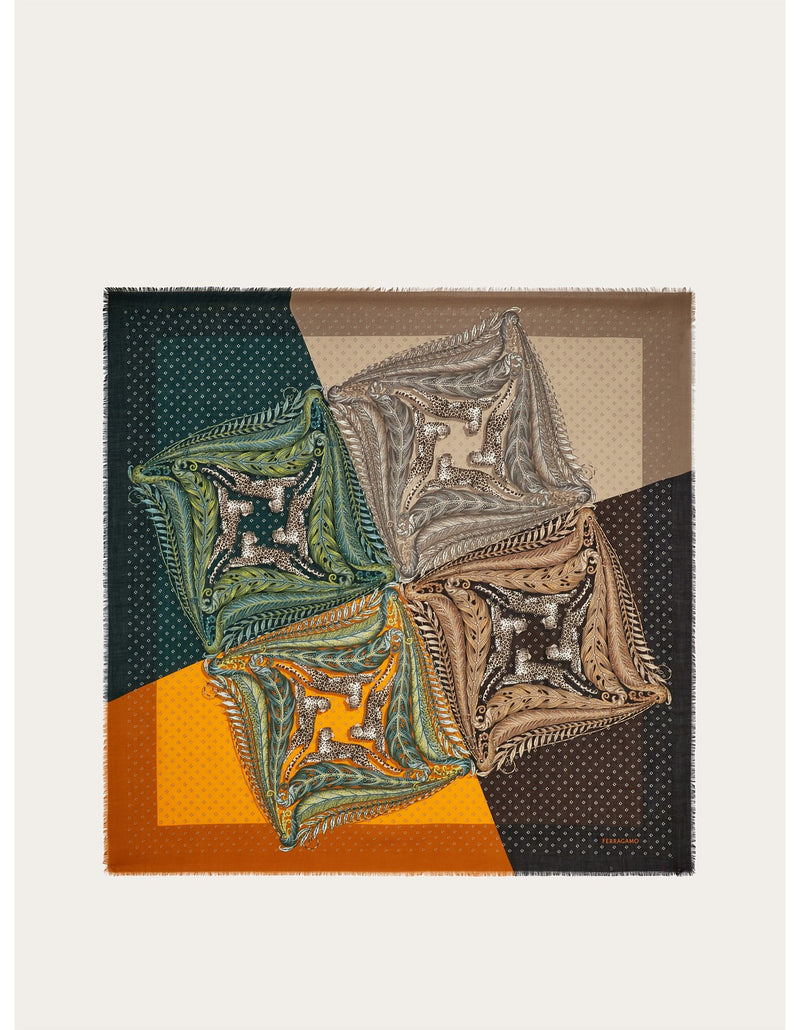 Salvatore Ferragamo Madras Print Cashmere Stole Glam Steals