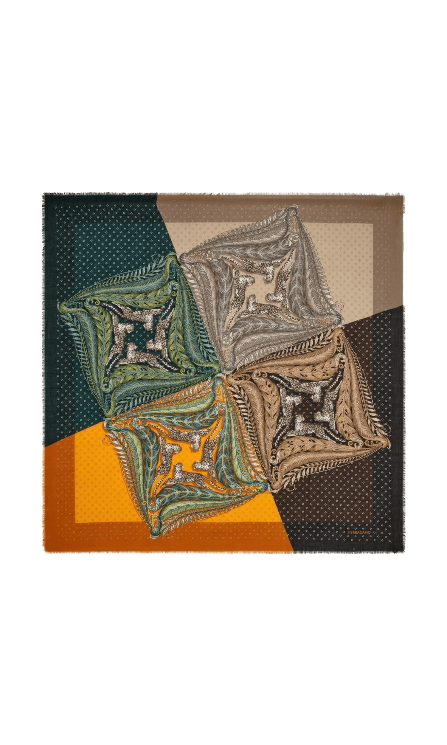 Salvatore Ferragamo Madras Print Cashmere Stole Glam Steals