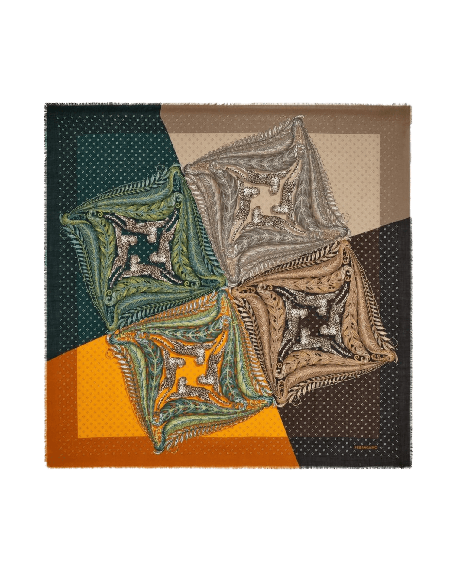 Salvatore Ferragamo Madras Print Cashmere Stole Glam Steals